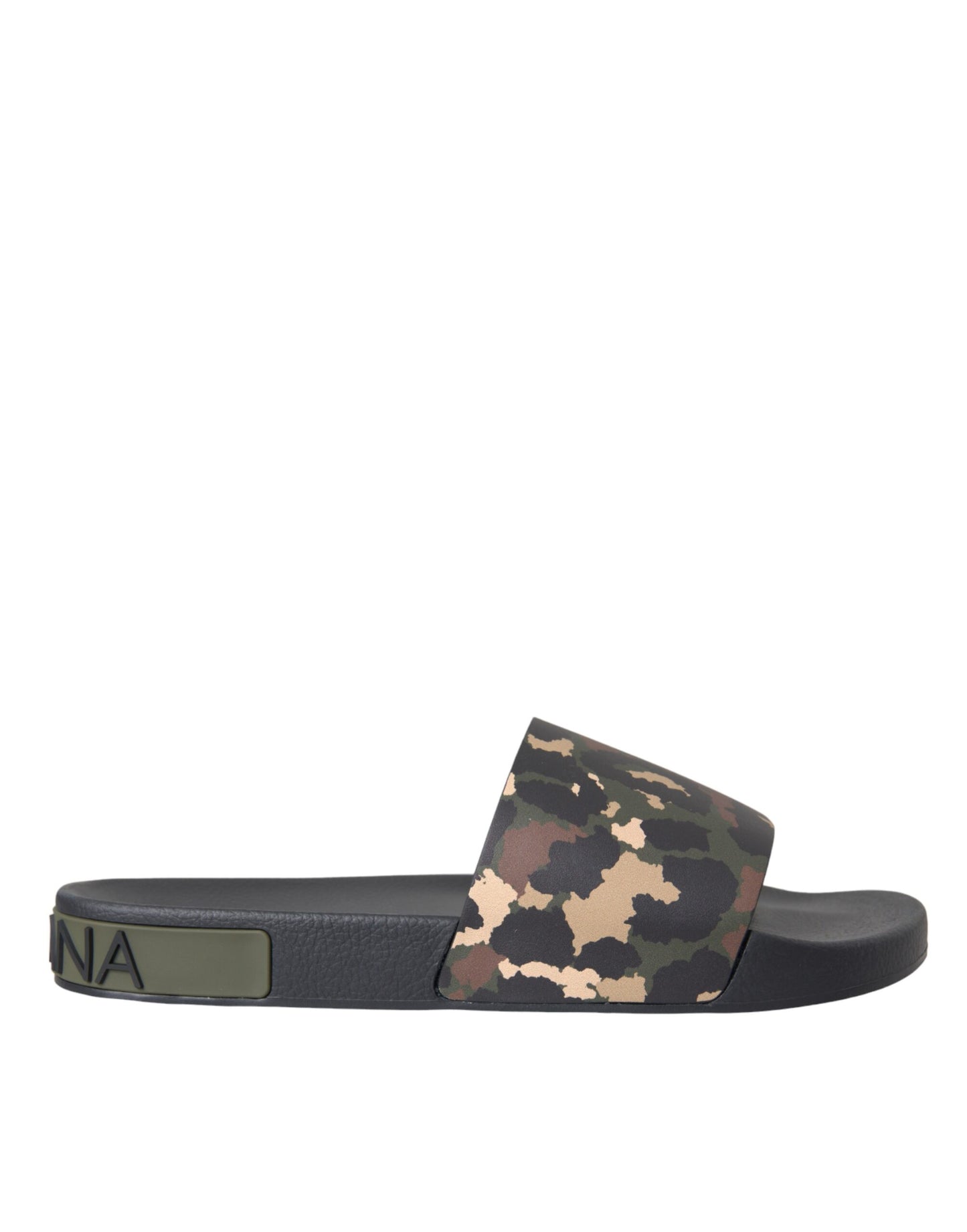 Dolce & Gabbana Mehrfarbige Camouflage-Strandschuhe aus Leder für Herren