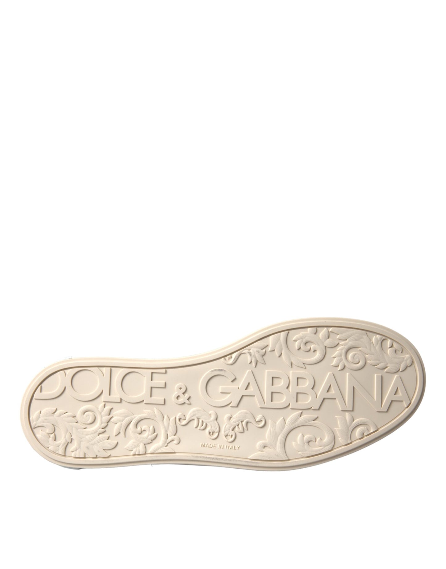 Dolce & Gabbana Silberne Portofino-Sneakers aus Kalbsleder Herren Schuhe