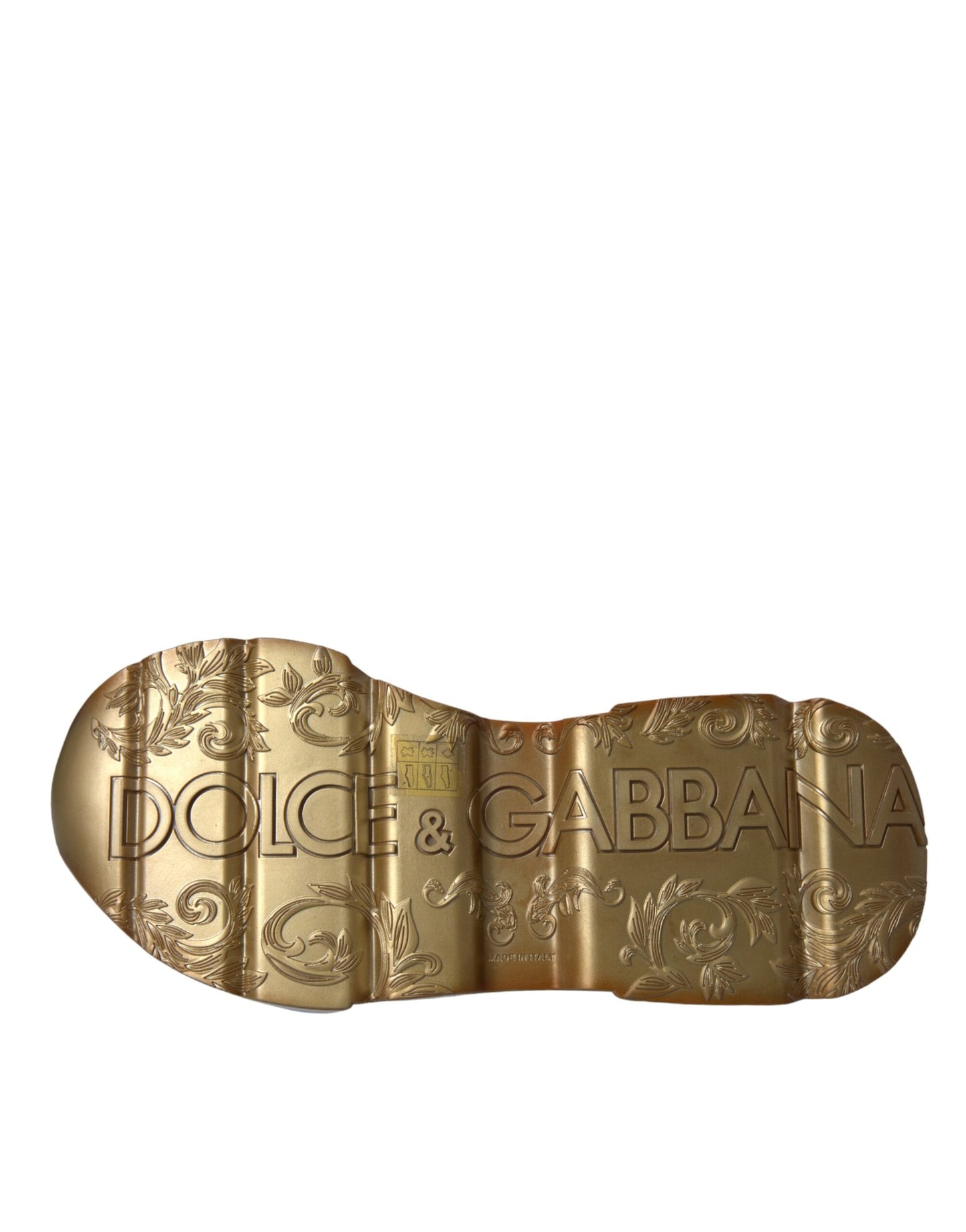 Dolce & Gabbana – Daymaster – Sneaker aus Leder in Weißgold