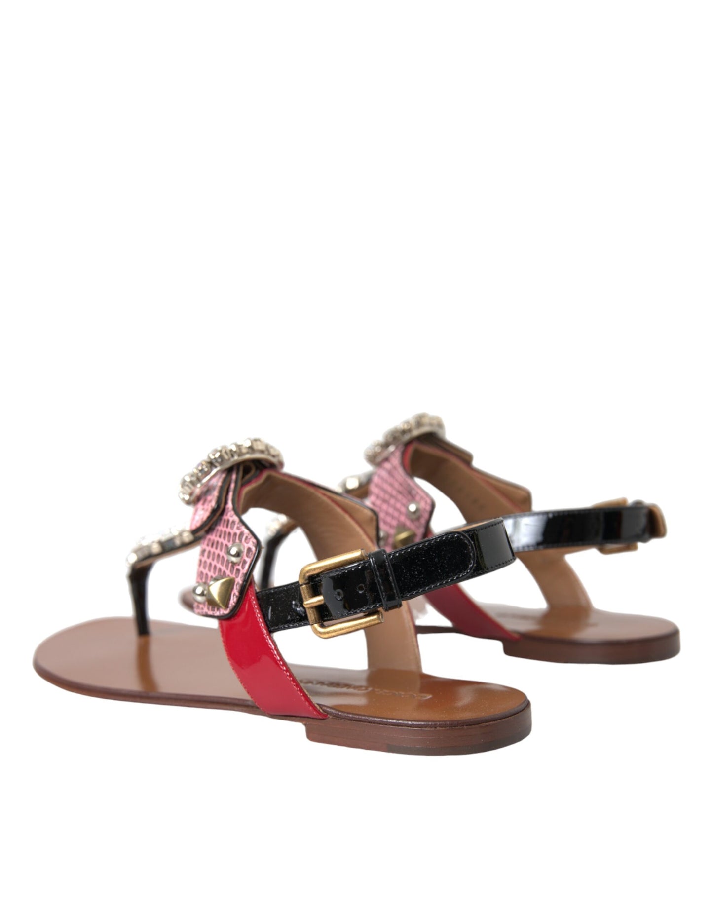 Dolce & Gabbana Multicolor Crystal Sandalen Flip Flops Schuhe