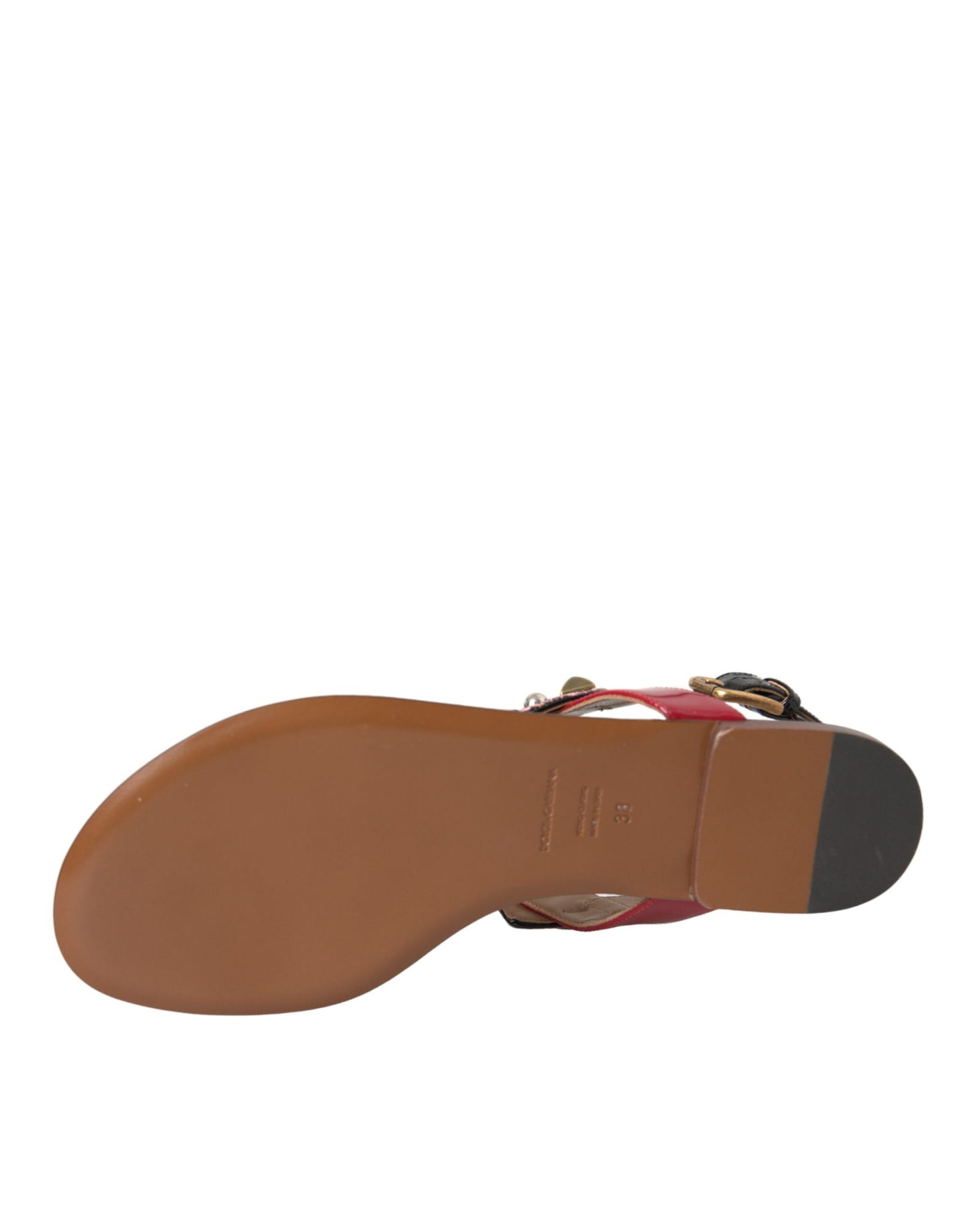 Dolce & Gabbana Multicolor Crystal Sandalen Flip Flops Schuhe