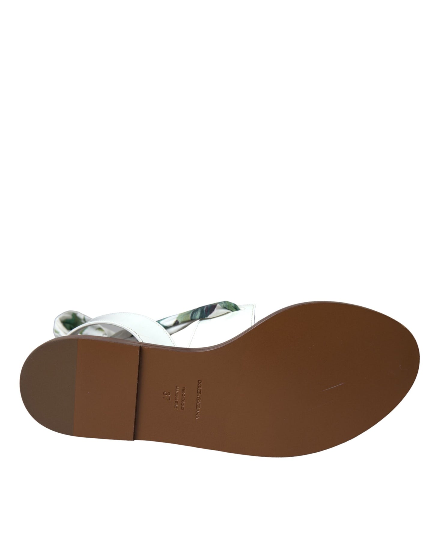 Dolce & Gabbana Sandalen mit mehrfarbigem Blumendruck und Knöchelriemen