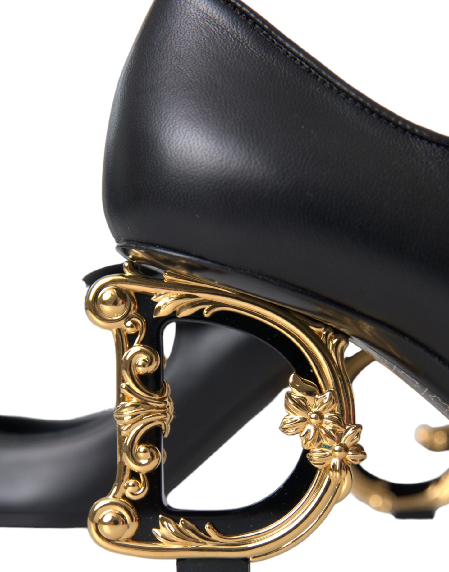 Dolce & Gabbana – Mary-Jane-Pumps aus schwarzem Leder mit Logo