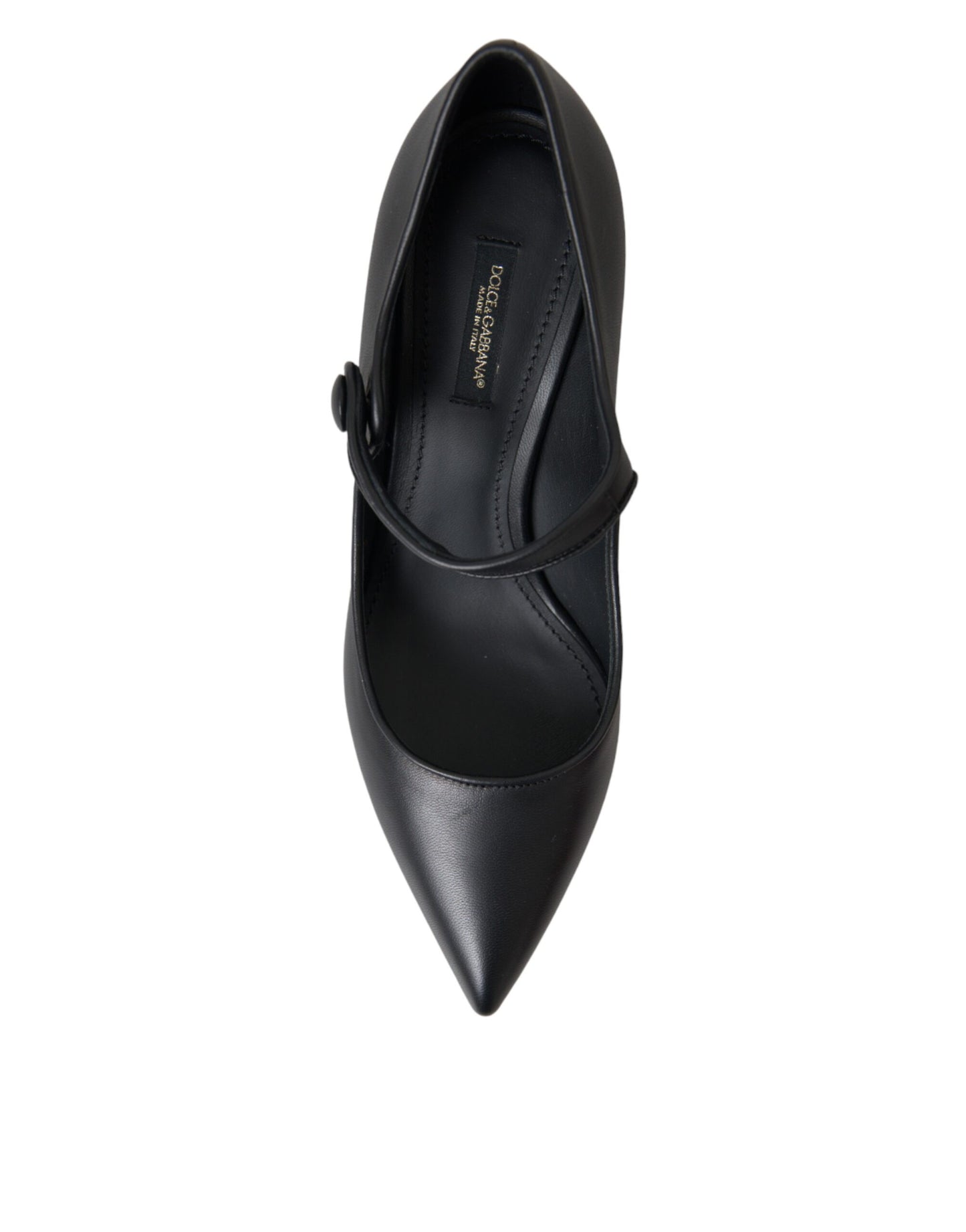 Dolce & Gabbana – Mary-Jane-Pumps aus schwarzem Leder mit Logo