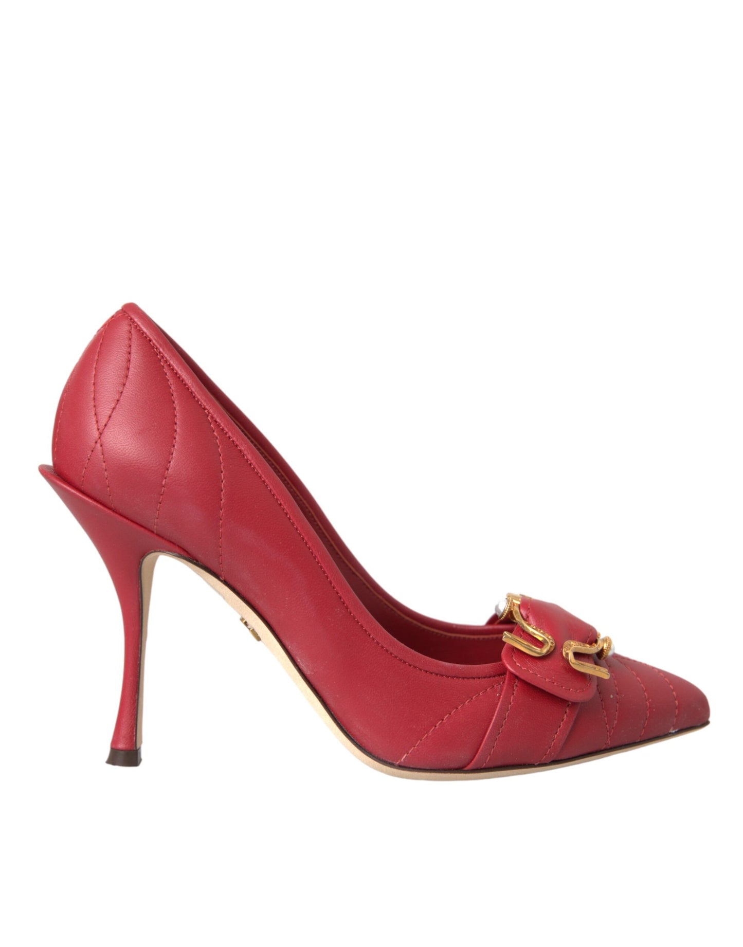 Dolce & Gabbana Rote Devotion Leder Heels Pumps Schuhe