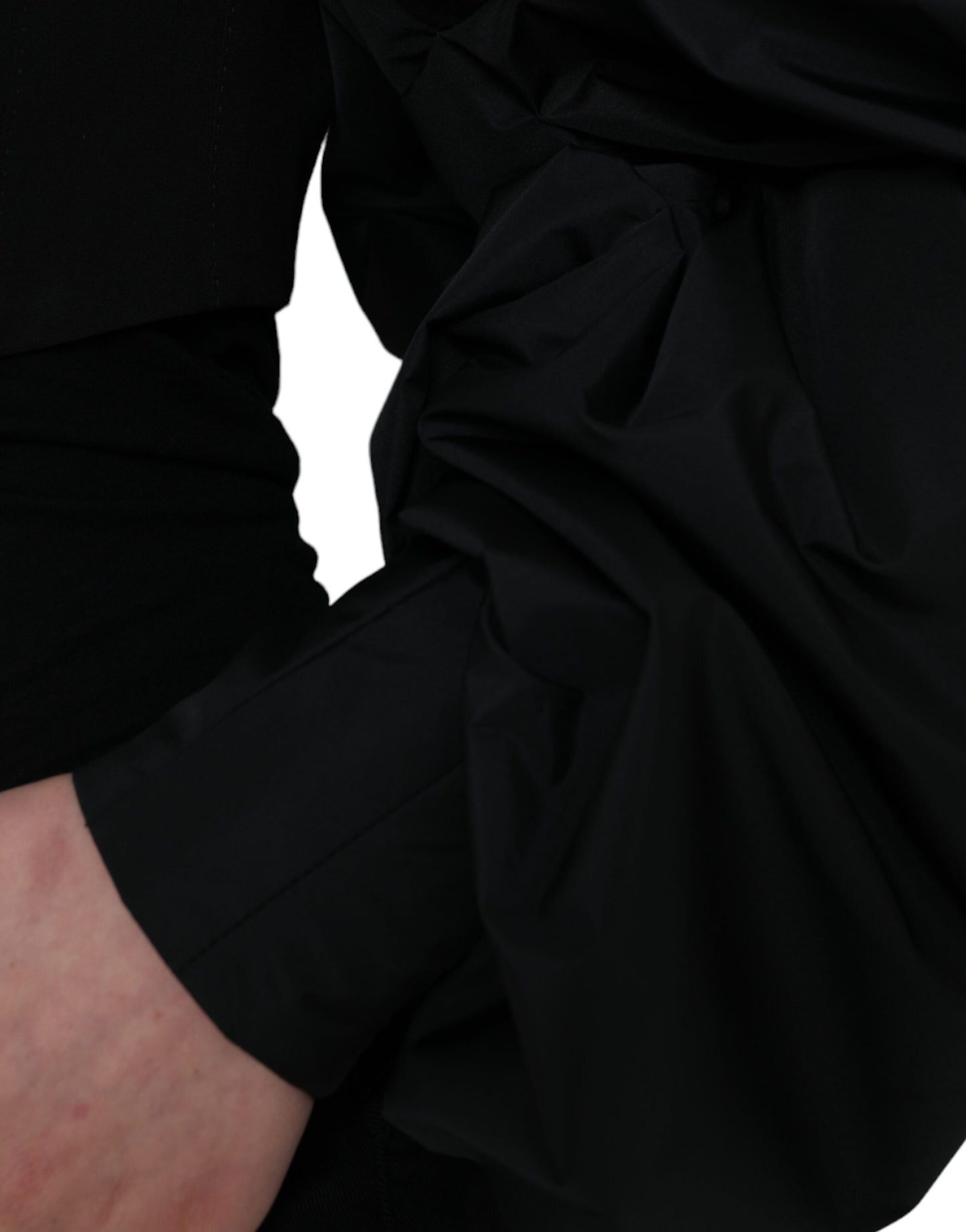 Dolce & Gabbana – Kurze Jacke aus schwarzem Polyester mit Puffärmeln