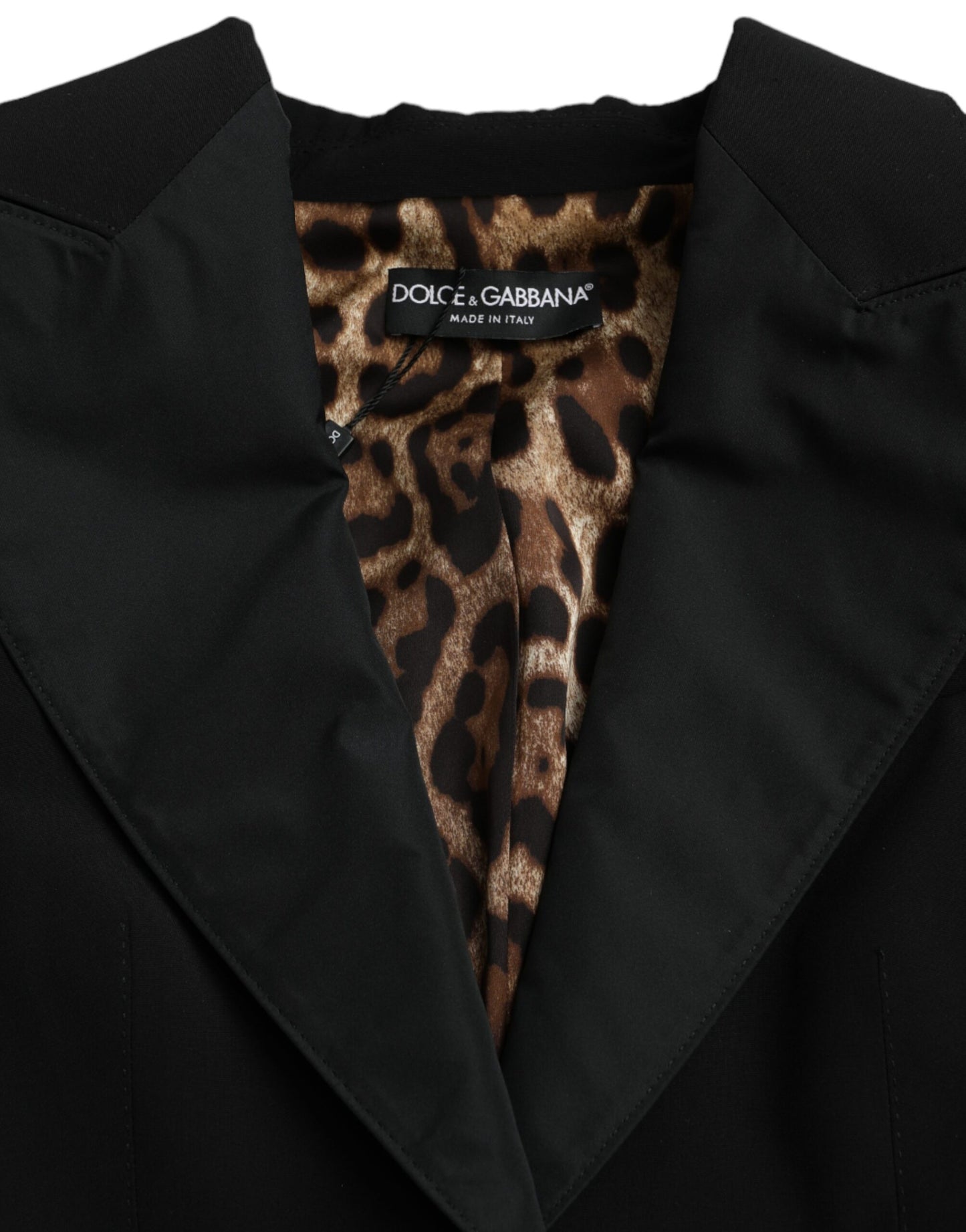 Dolce & Gabbana – Kurze Jacke aus schwarzem Polyester mit Puffärmeln