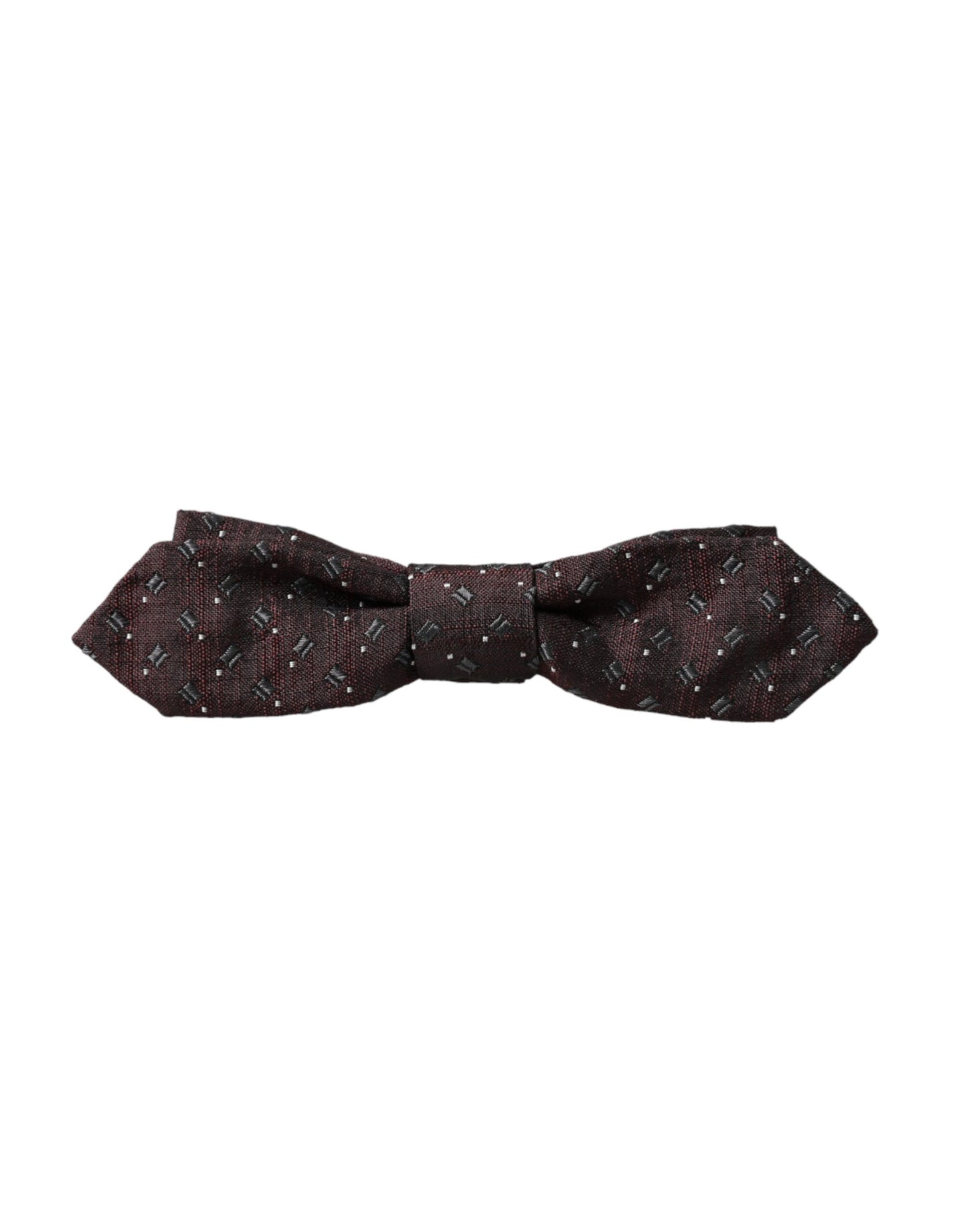 Dolce & Gabbana – Kastanienbraune, gemusterte Papillon-Fliege aus Seide mit verstellbarem Hals