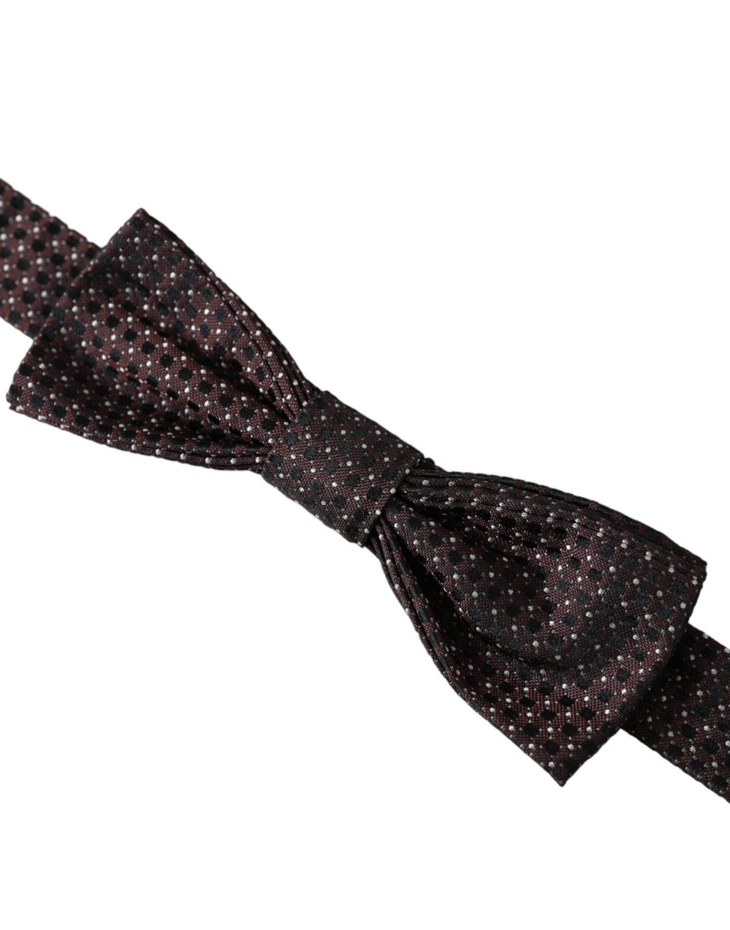 Dolce & Gabbana Braune Fantasy-Seide, verstellbarer Halsausschnitt, Papillon-Fliege für Herren