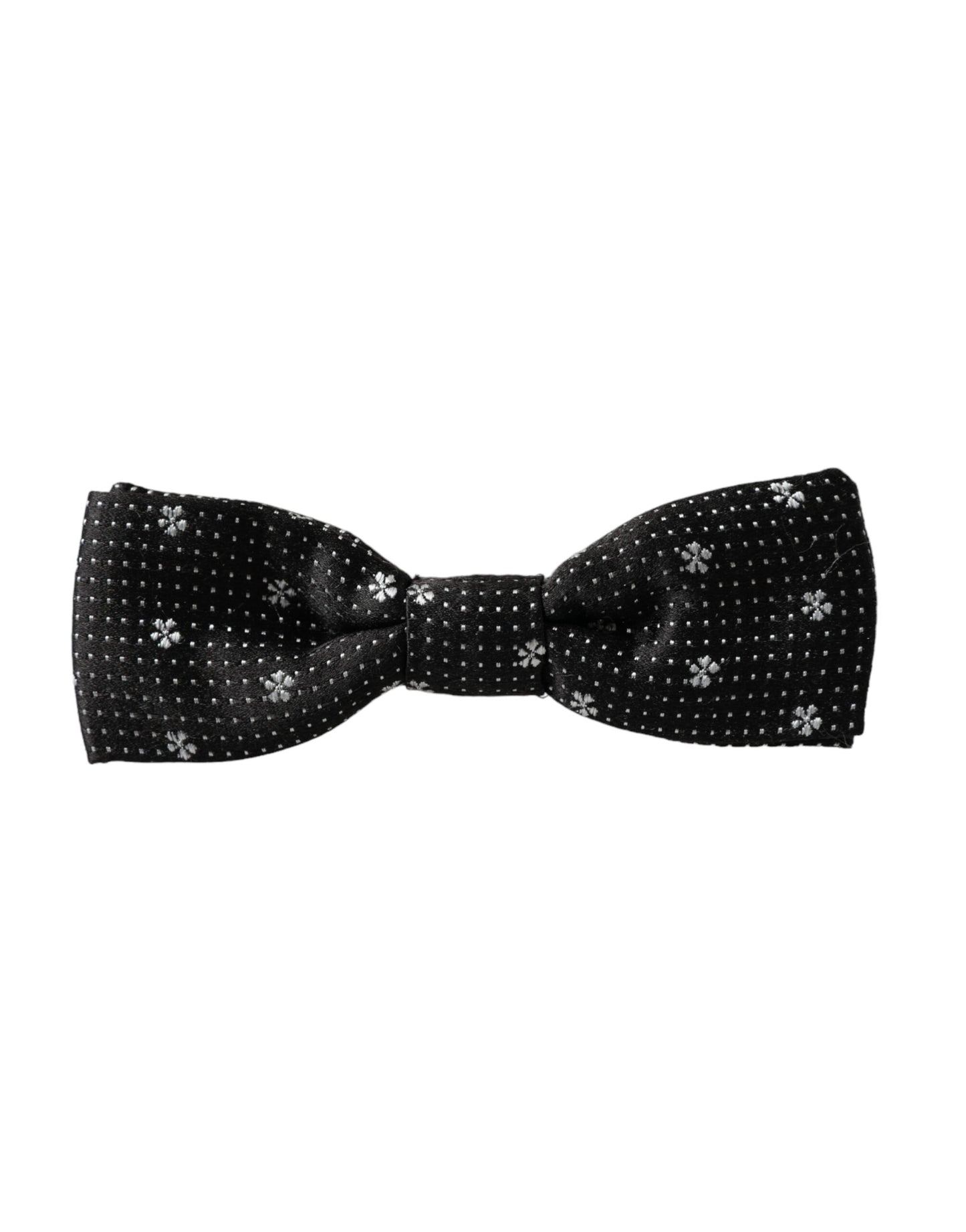 Dolce & Gabbana Schwarze Seidenfliege mit Blumenmuster und verstellbarem Halsausschnitt für Herren Papillon