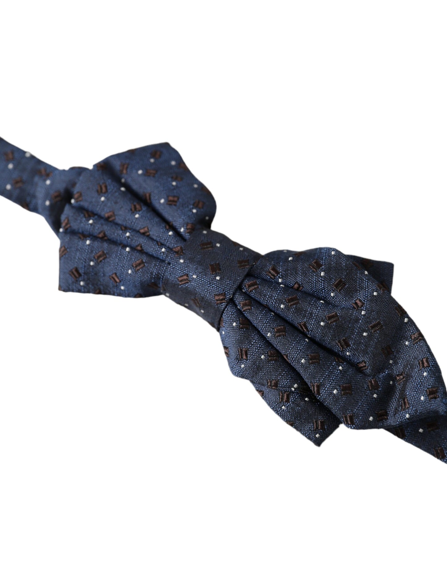 Dolce & Gabbana Marineblaue, gemusterte, verstellbare Papillon-Fliege für Herren aus Seide