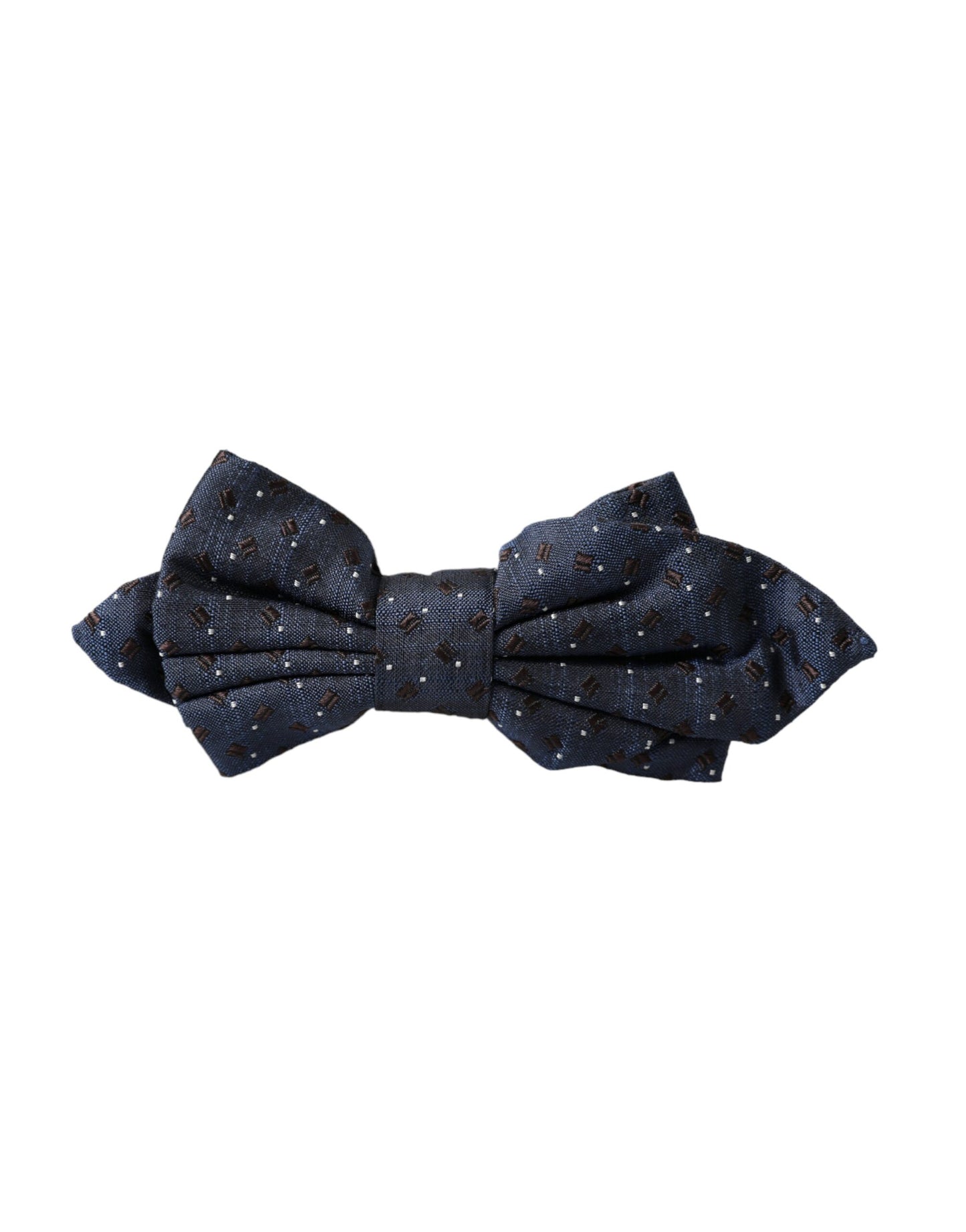 Dolce & Gabbana Marineblaue, gemusterte, verstellbare Papillon-Fliege für Herren aus Seide