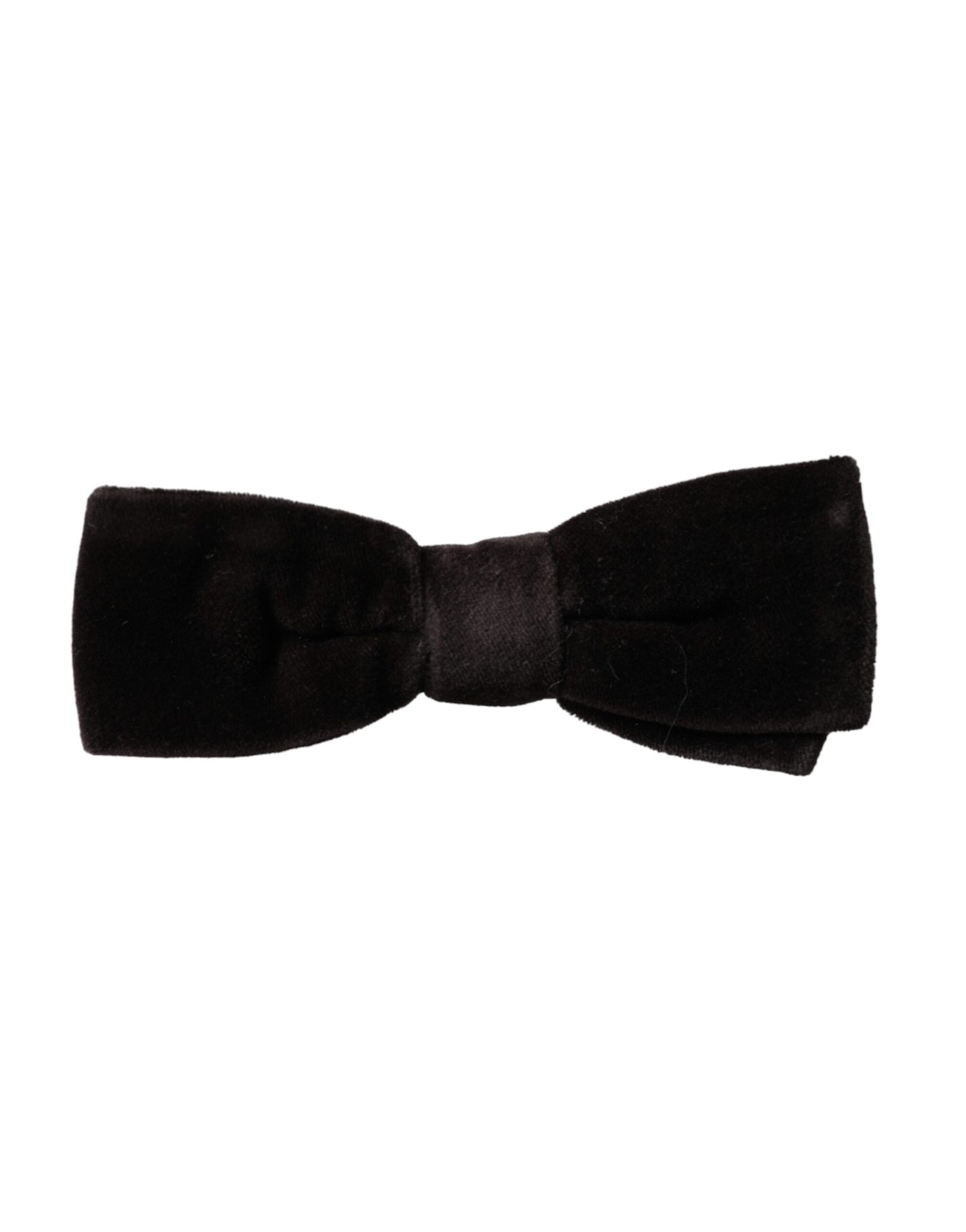 Dolce & Gabbana Schwarze Herrenfliege aus Samt und Baumwolle mit verstellbarem Hals