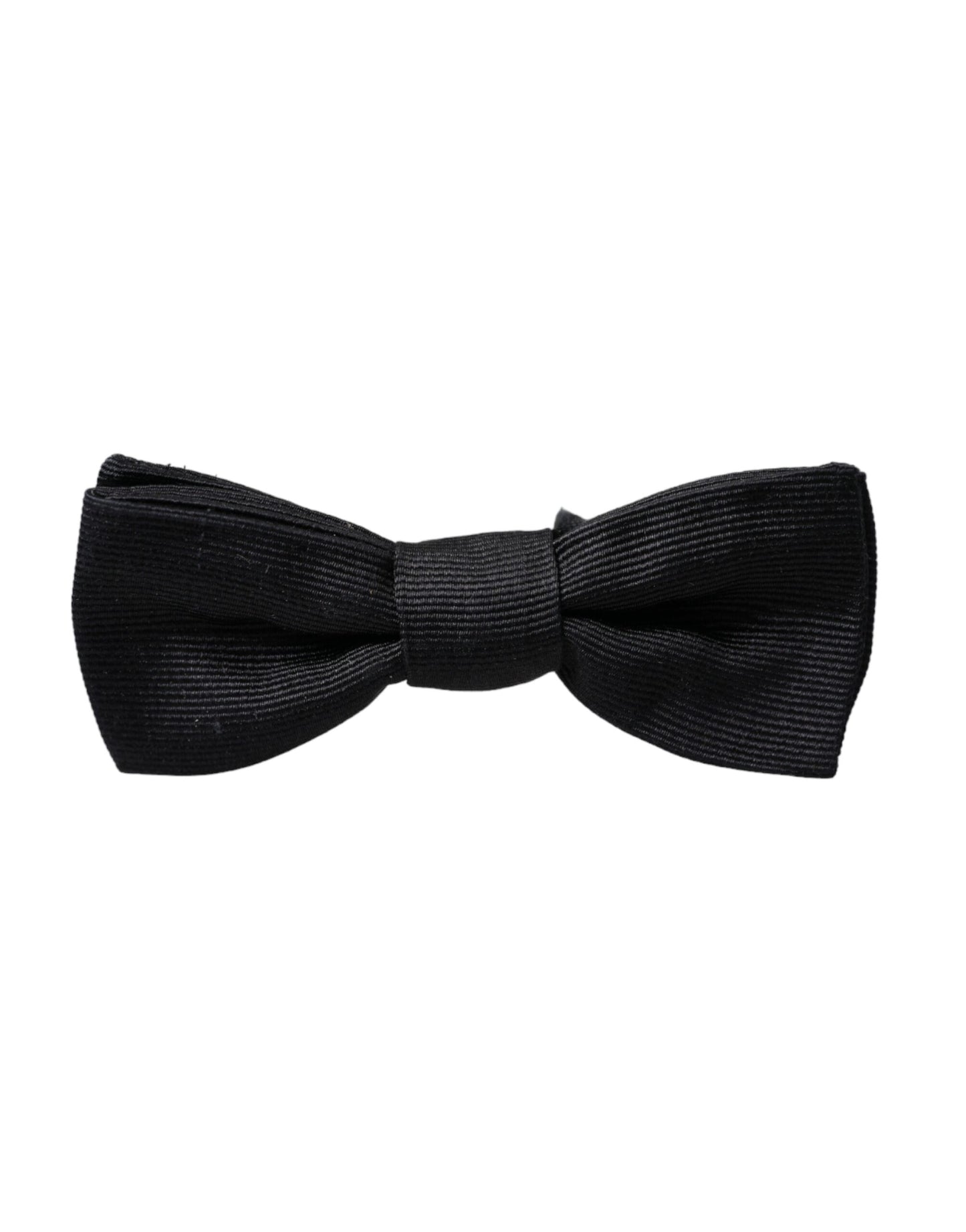 Dolce & Gabbana Herrenfliege mit verstellbarem Halsausschnitt, schwarze Seide
