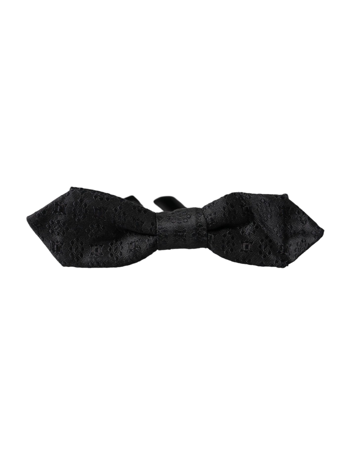 Dolce & Gabbana Schwarze Seidenfliege mit verstellbarem Halsausschnitt