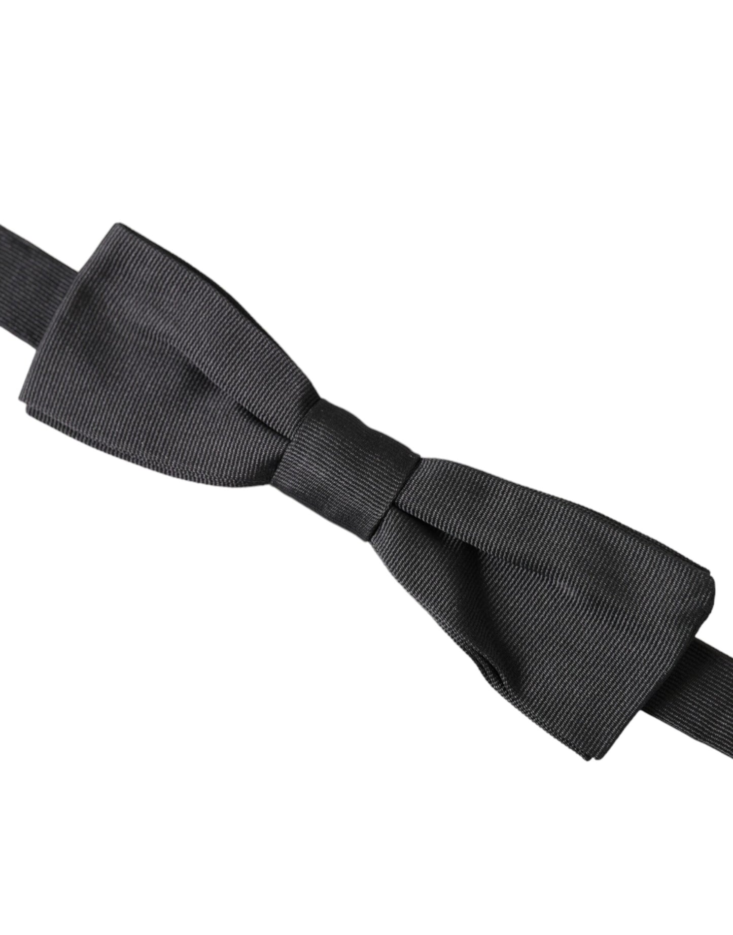 Dolce & Gabbana Herrenfliege mit verstellbarem Halsausschnitt, schwarze Seide