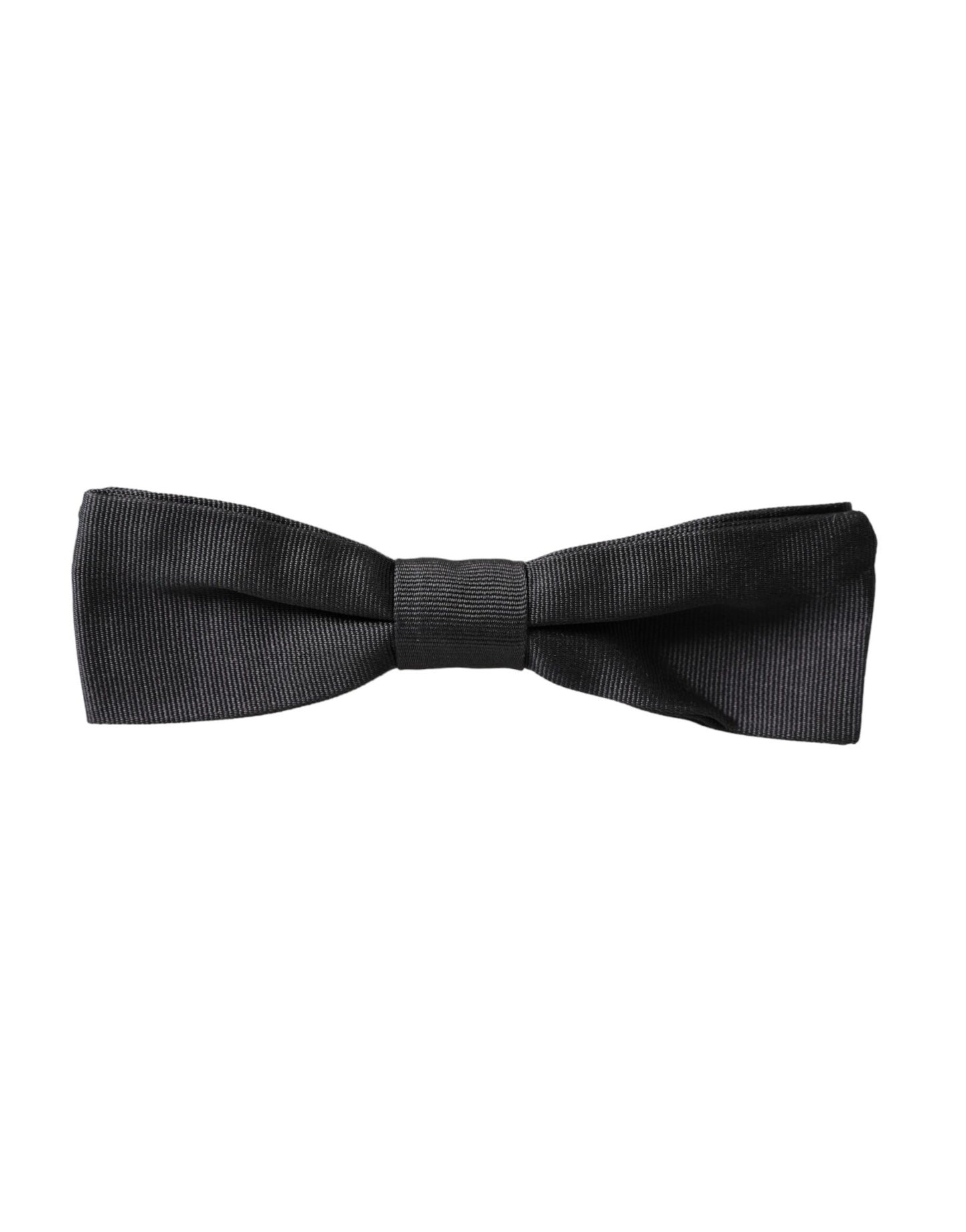 Dolce & Gabbana Herrenfliege mit verstellbarem Halsausschnitt, schwarze Seide