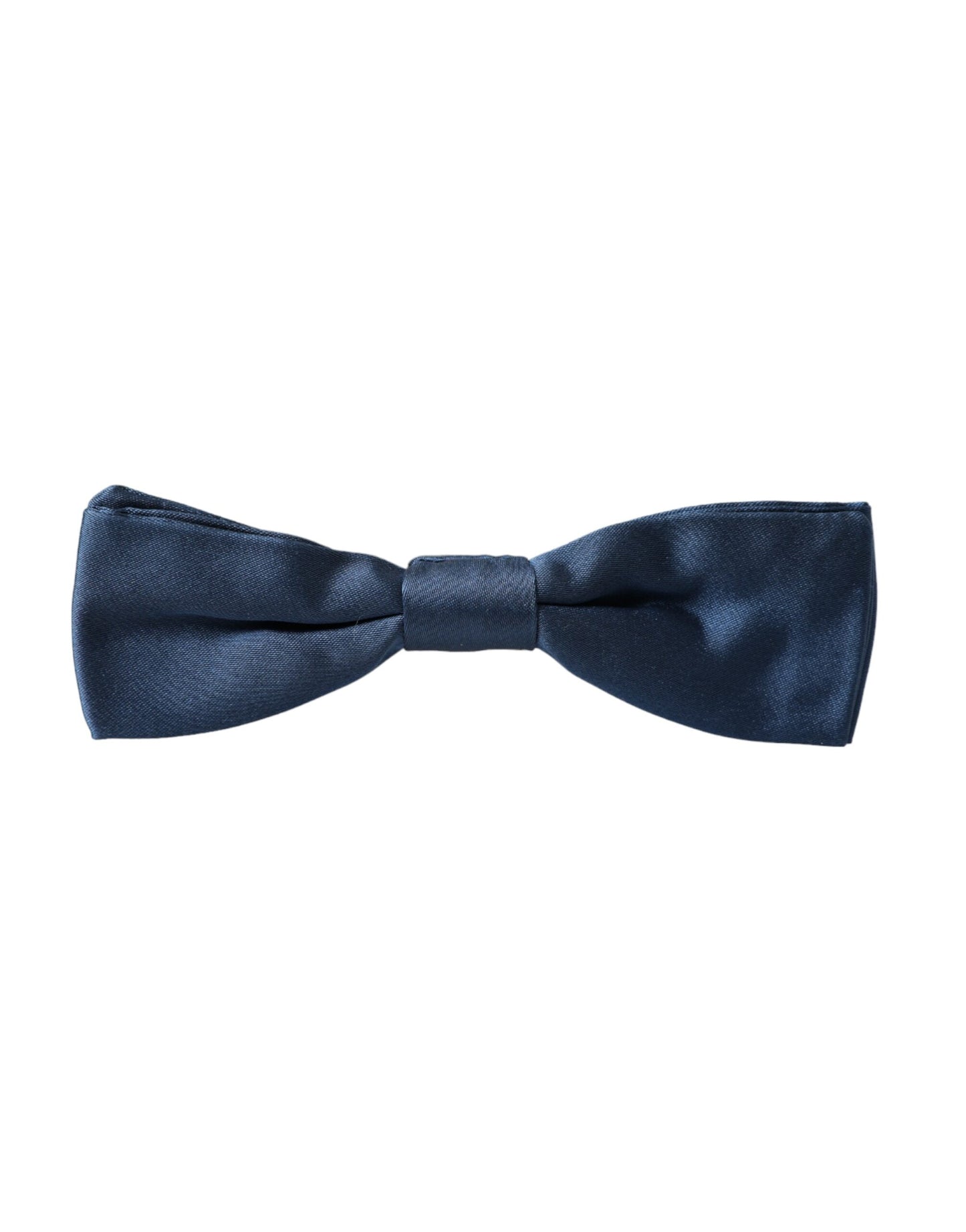 Dolce & Gabbana Blaue Satin-Seiden-Fliege mit verstellbarem Halsausschnitt für Herren