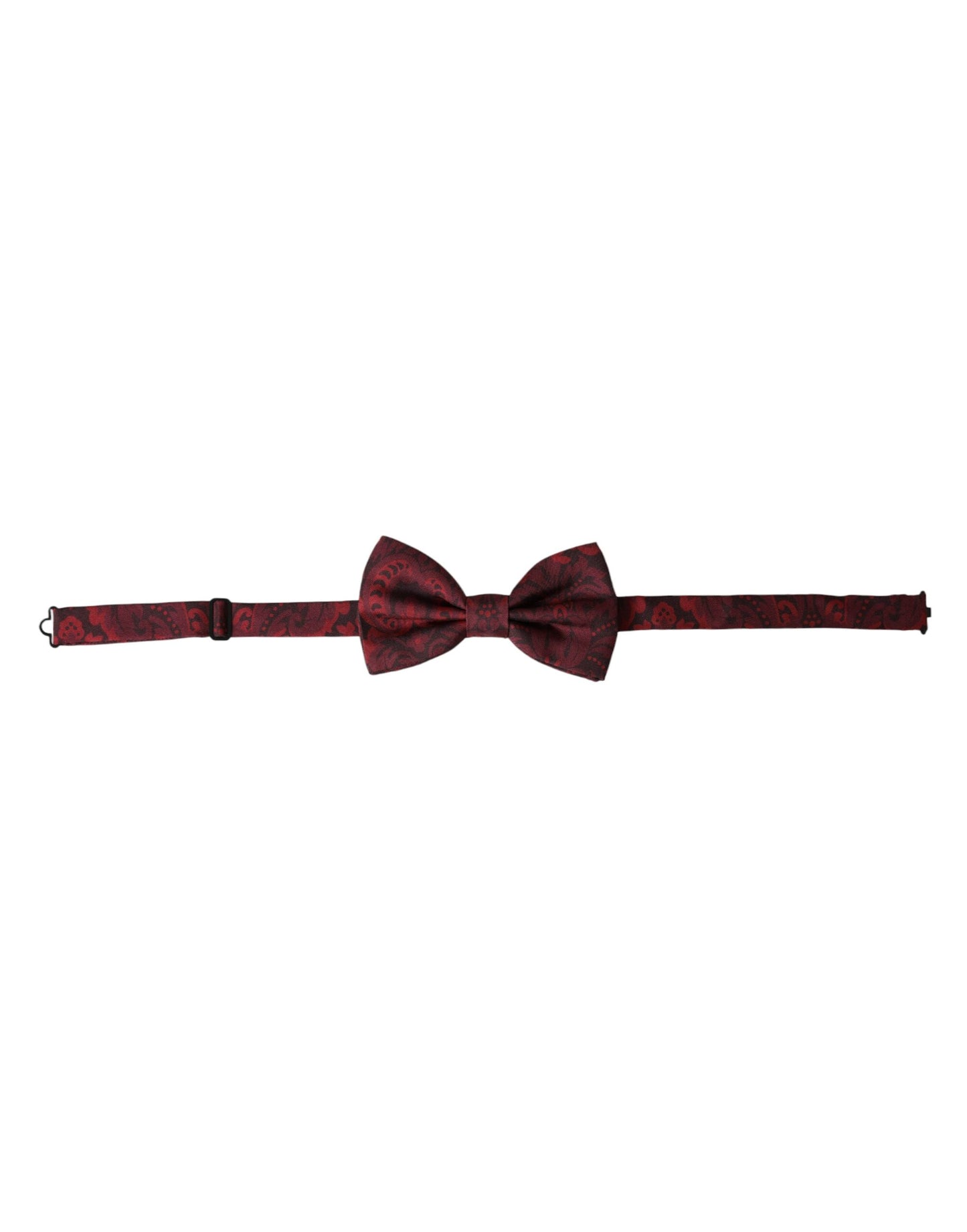 Dolce & Gabbana Rote Seidenfliege mit Blumenmuster und verstellbarem Halsausschnitt für Herren