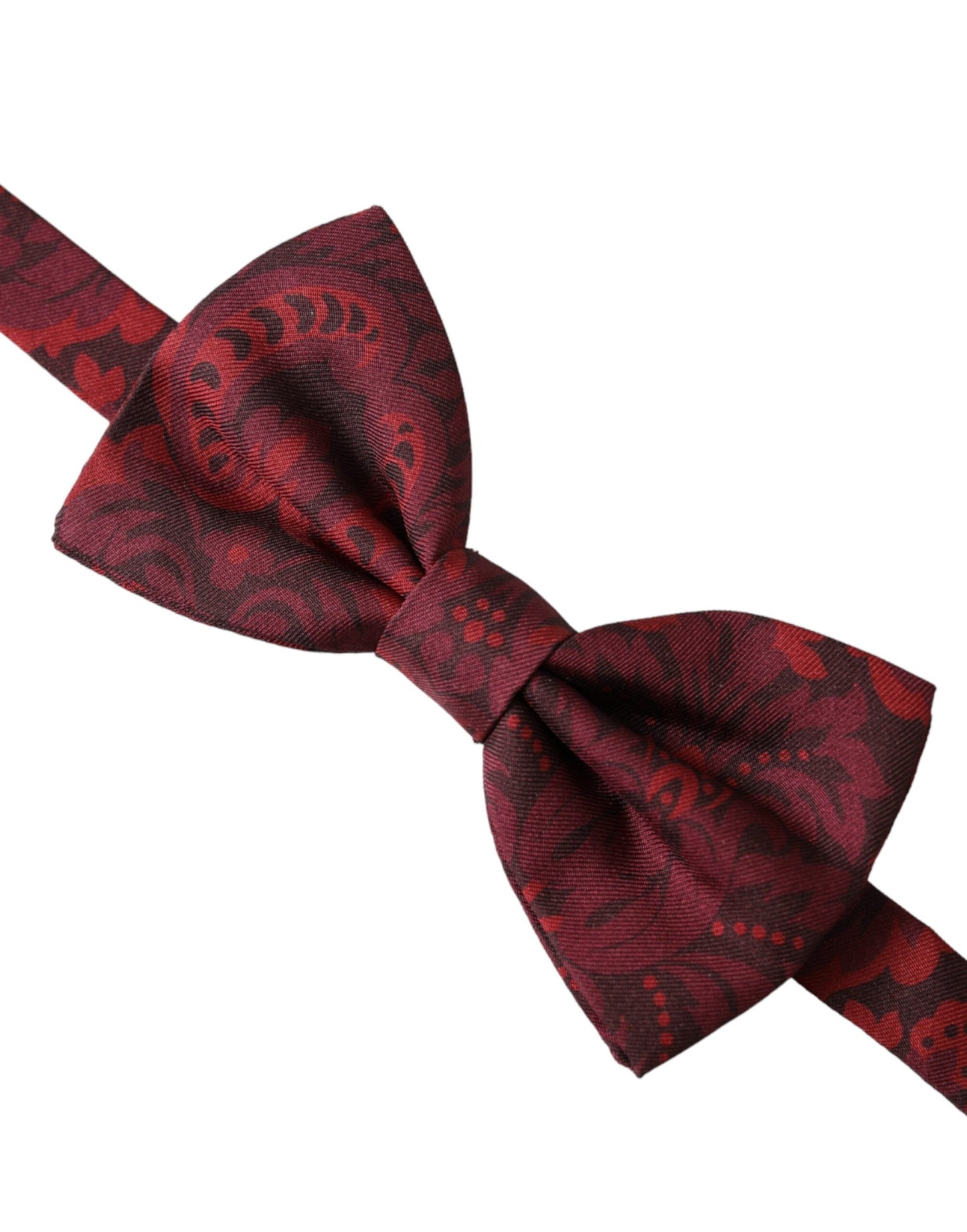 Dolce & Gabbana Rote Seidenfliege mit Blumenmuster und verstellbarem Halsausschnitt für Herren