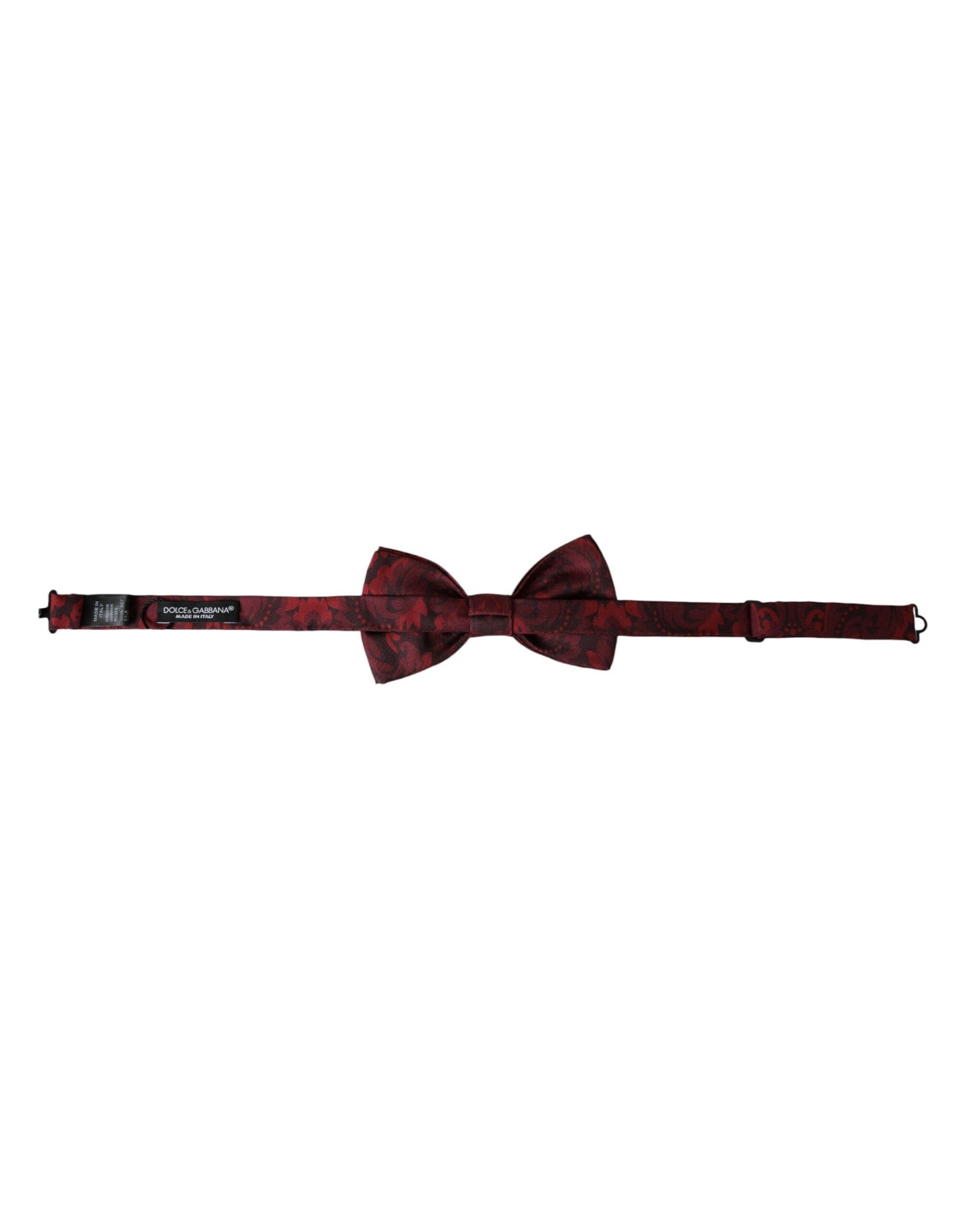 Dolce & Gabbana Rote Seidenfliege mit Blumenmuster und verstellbarem Halsausschnitt für Herren