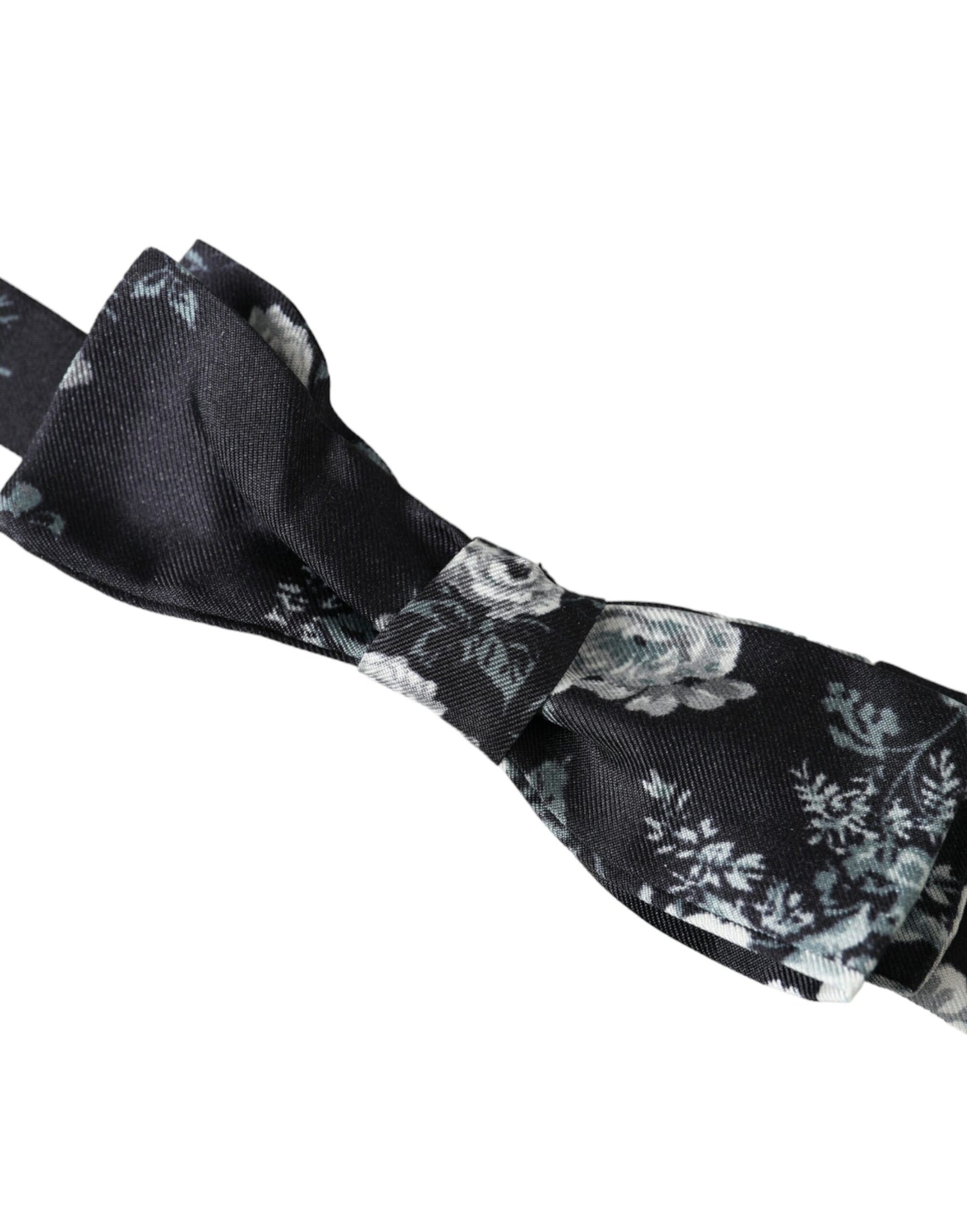 Dolce & Gabbana Schwarze, florale Fantasy-Fliege mit verstellbarem Halsausschnitt für Herren