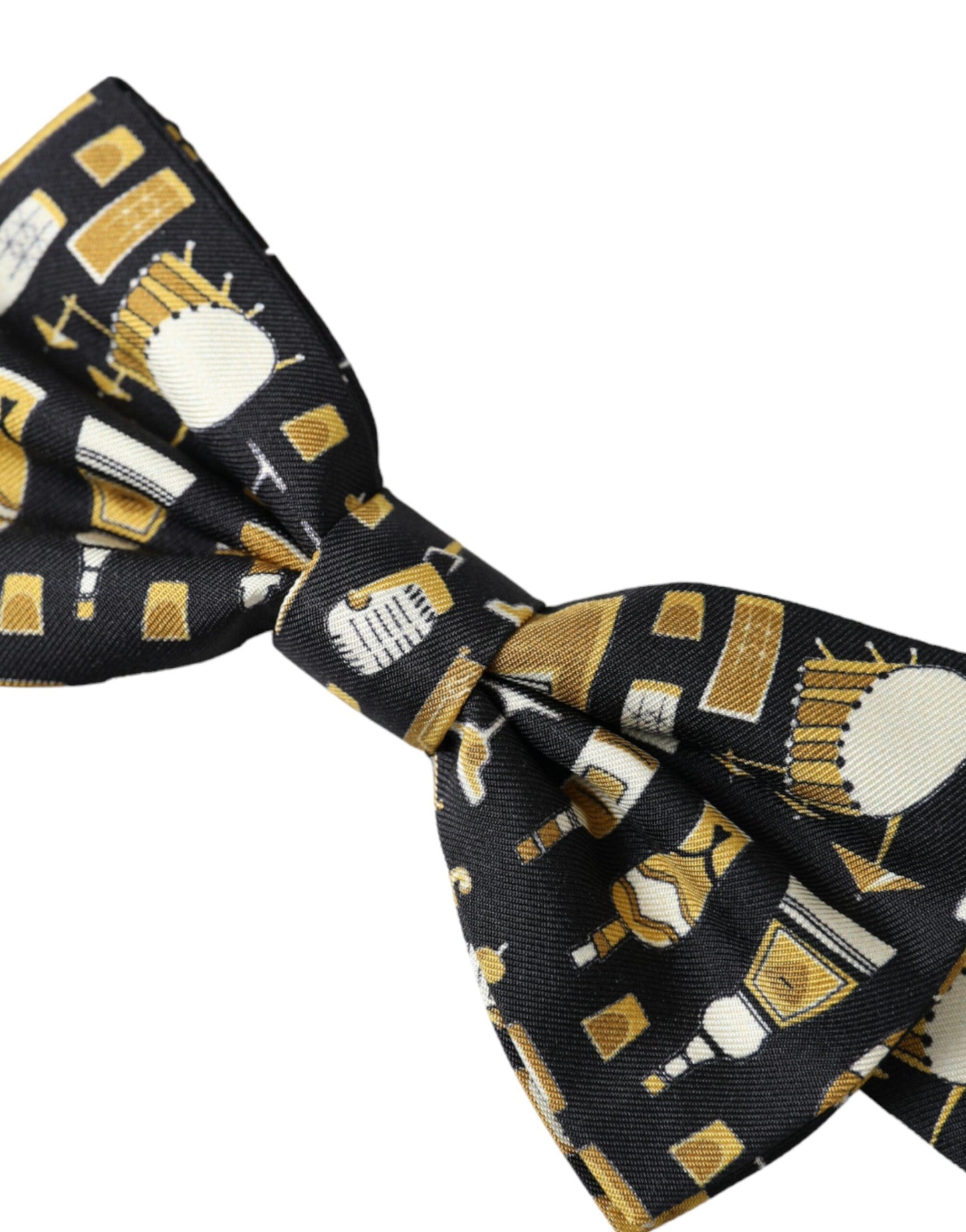 Dolce & Gabbana Schwarze Cocktail-Fliege aus Seide mit verstellbarem Halsausschnitt für Herren