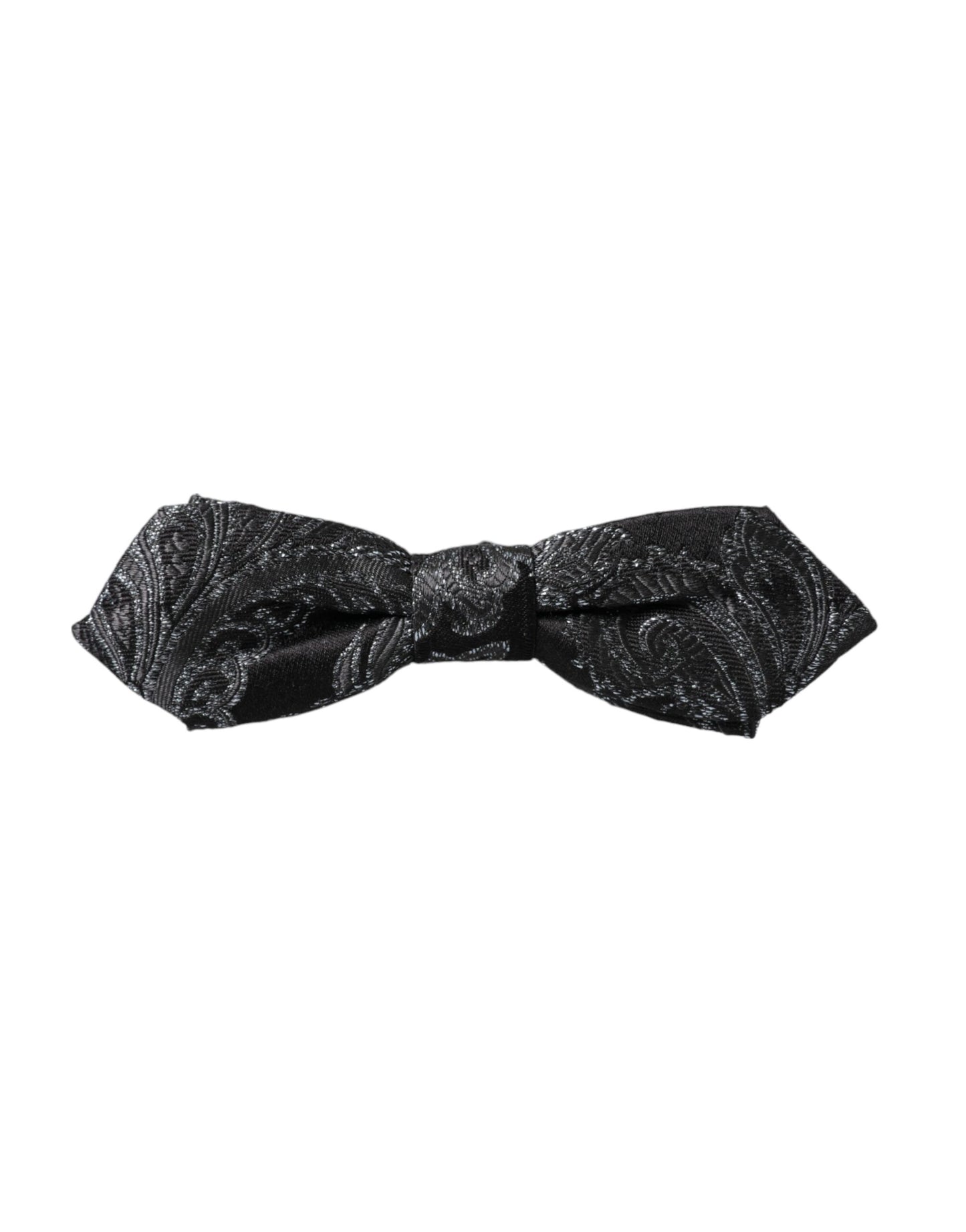 Dolce & Gabbana – Schwarze Jacquard-Fliege aus Seide mit verstellbarem Halsausschnitt für Herren