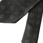 Dolce & Gabbana Dunkelgraue, verstellbare Herrenkrawatte aus 100 % Seide