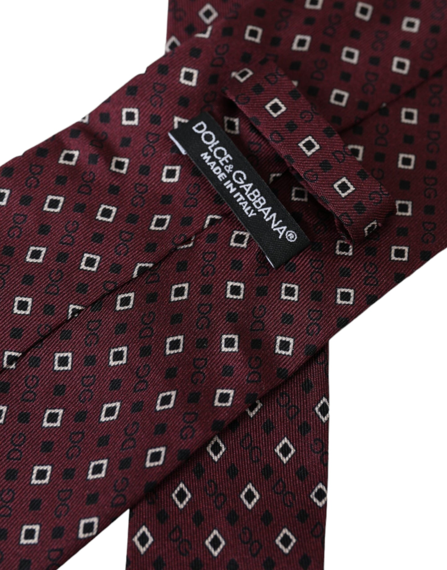 Dolce & Gabbana – Verstellbare Herrenkrawatte aus kastanienbrauner Seide mit Markenlogo