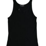 Dolce & Gabbana Schwarzes Tanktop Ärmellose Unterwäsche Herren T-Shirt