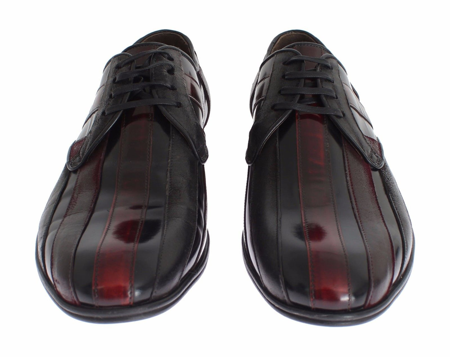 Dolce & Gabbana – Formelle Lederschuhe in Schwarz und Bordeaux