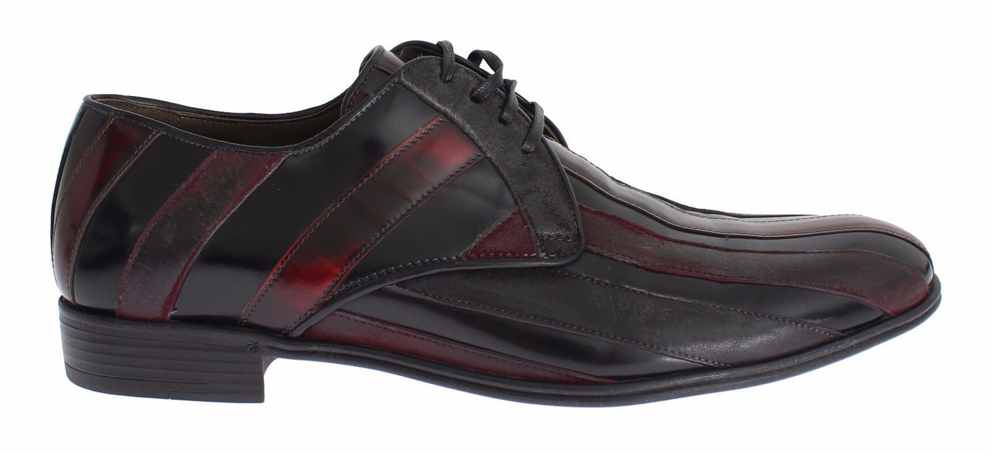 Dolce & Gabbana – Formelle Lederschuhe in Schwarz und Bordeaux