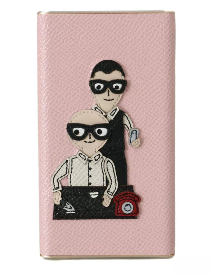 Dolce & Gabbana Ladegerät USB Rosa Leder #DGFAMILY Power Bank