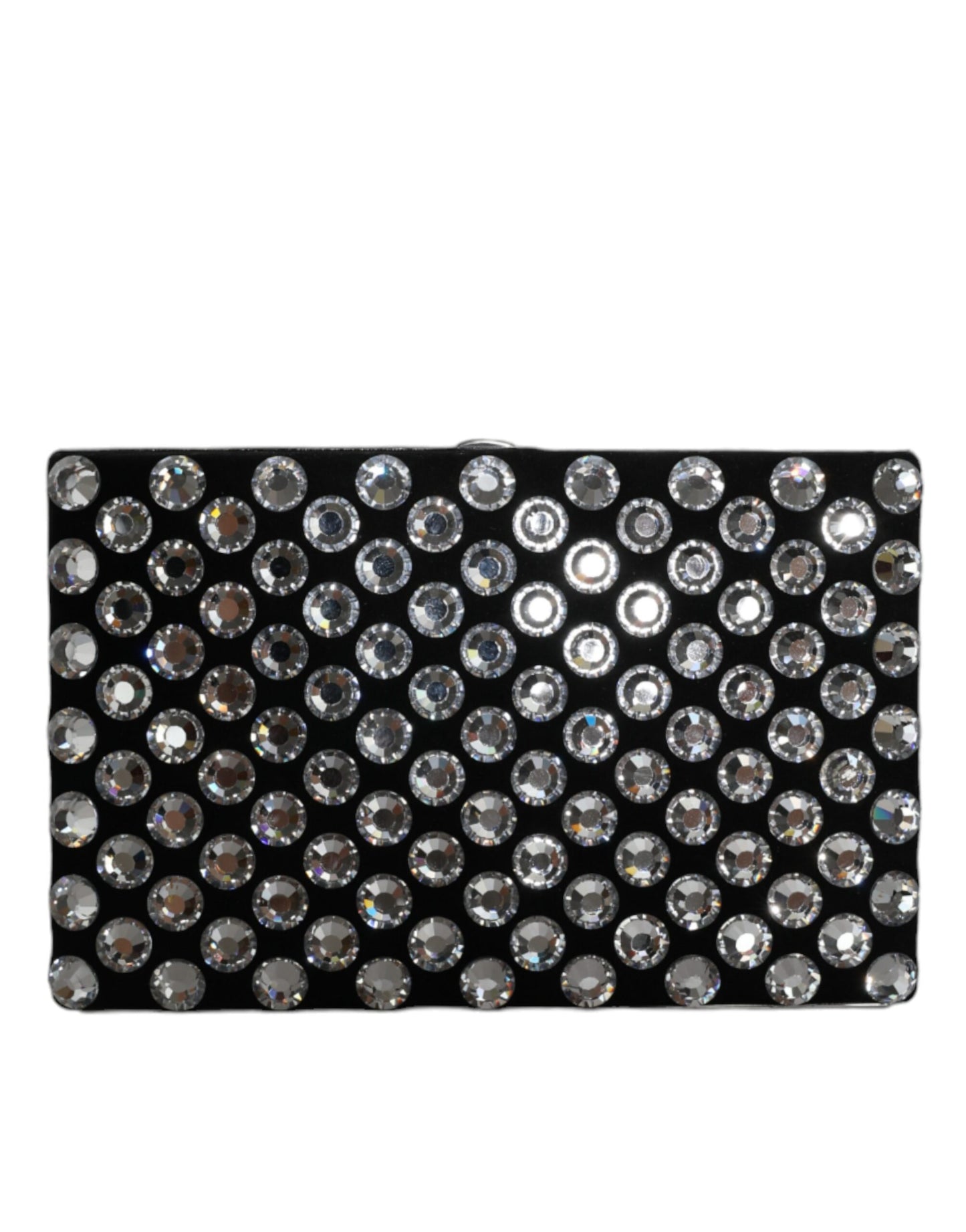 Dolce & Gabbana Schwarze Samt-Clutch mit Kristallen für Abendpartys