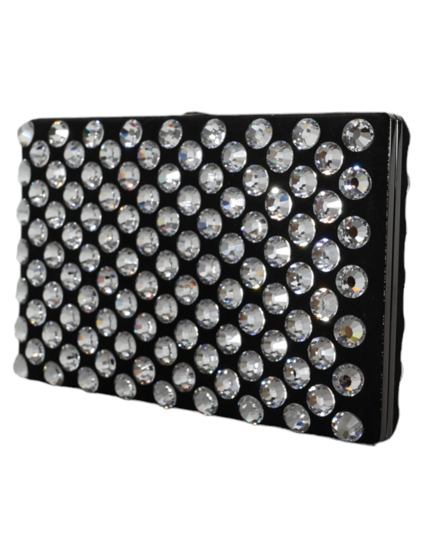Dolce & Gabbana Schwarze Samt-Clutch mit Kristallen für Abendpartys