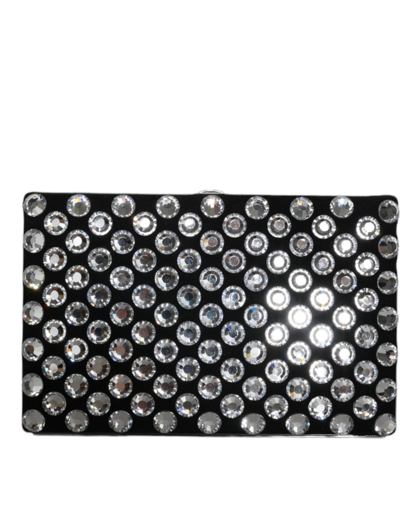 Dolce & Gabbana Schwarze Samt-Clutch mit Kristallen für Abendpartys