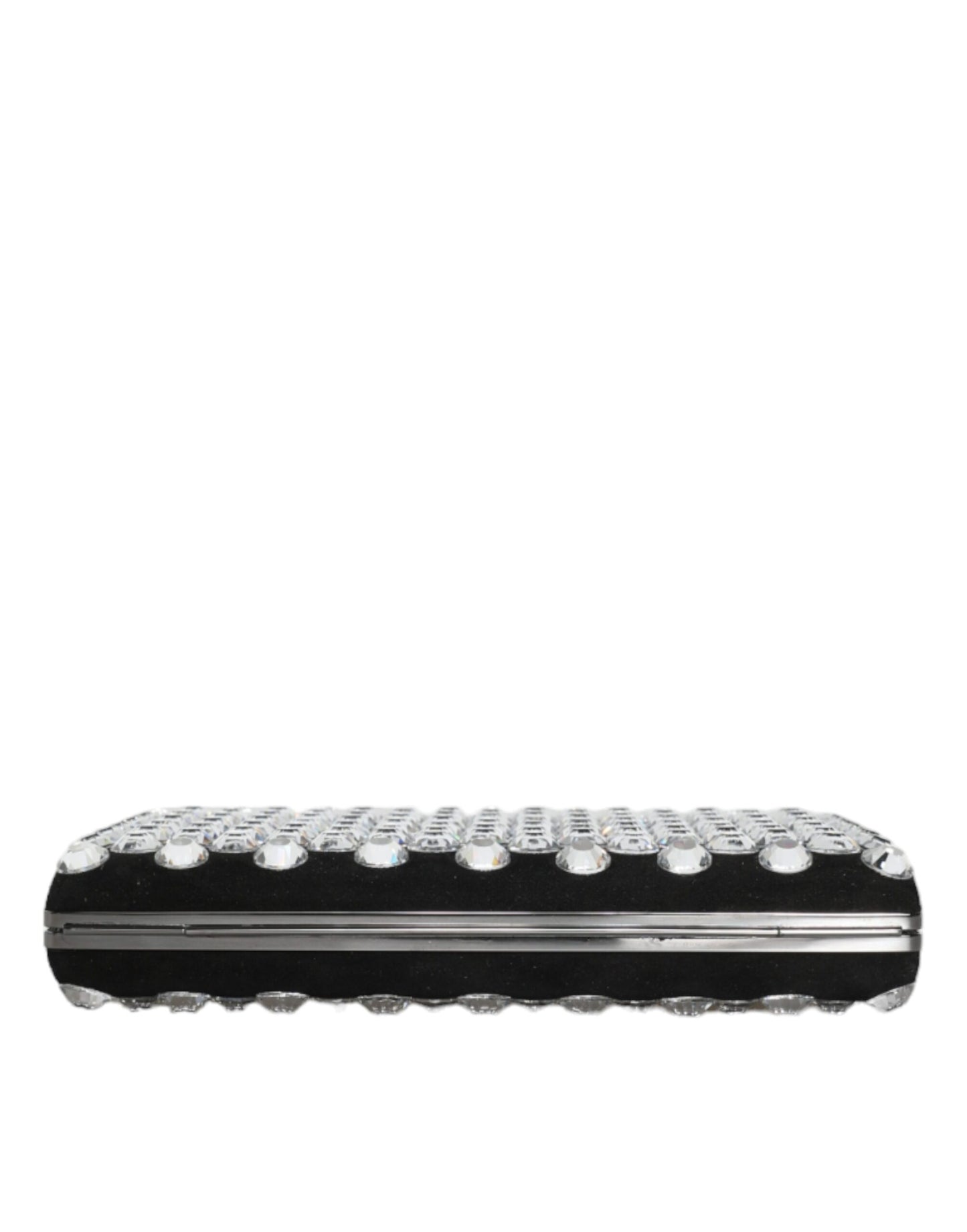 Dolce & Gabbana Schwarze Samt-Clutch mit Kristallen für Abendpartys