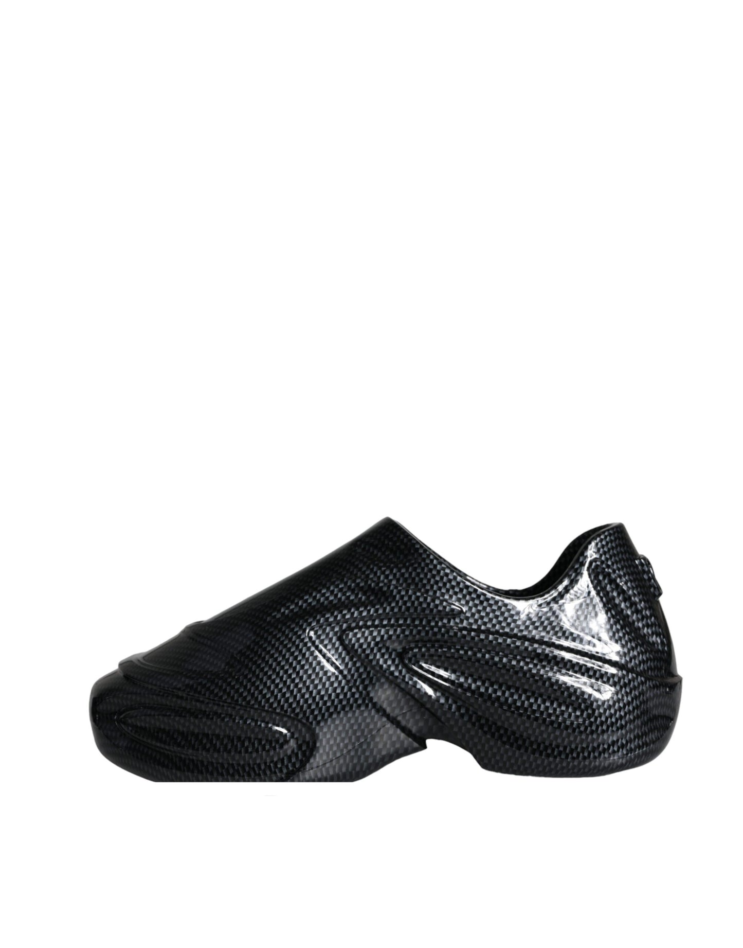 Dolce & Gabbana – Toy – Niedrige Sneakers aus schwarzem, foliertem Gummi für Herren