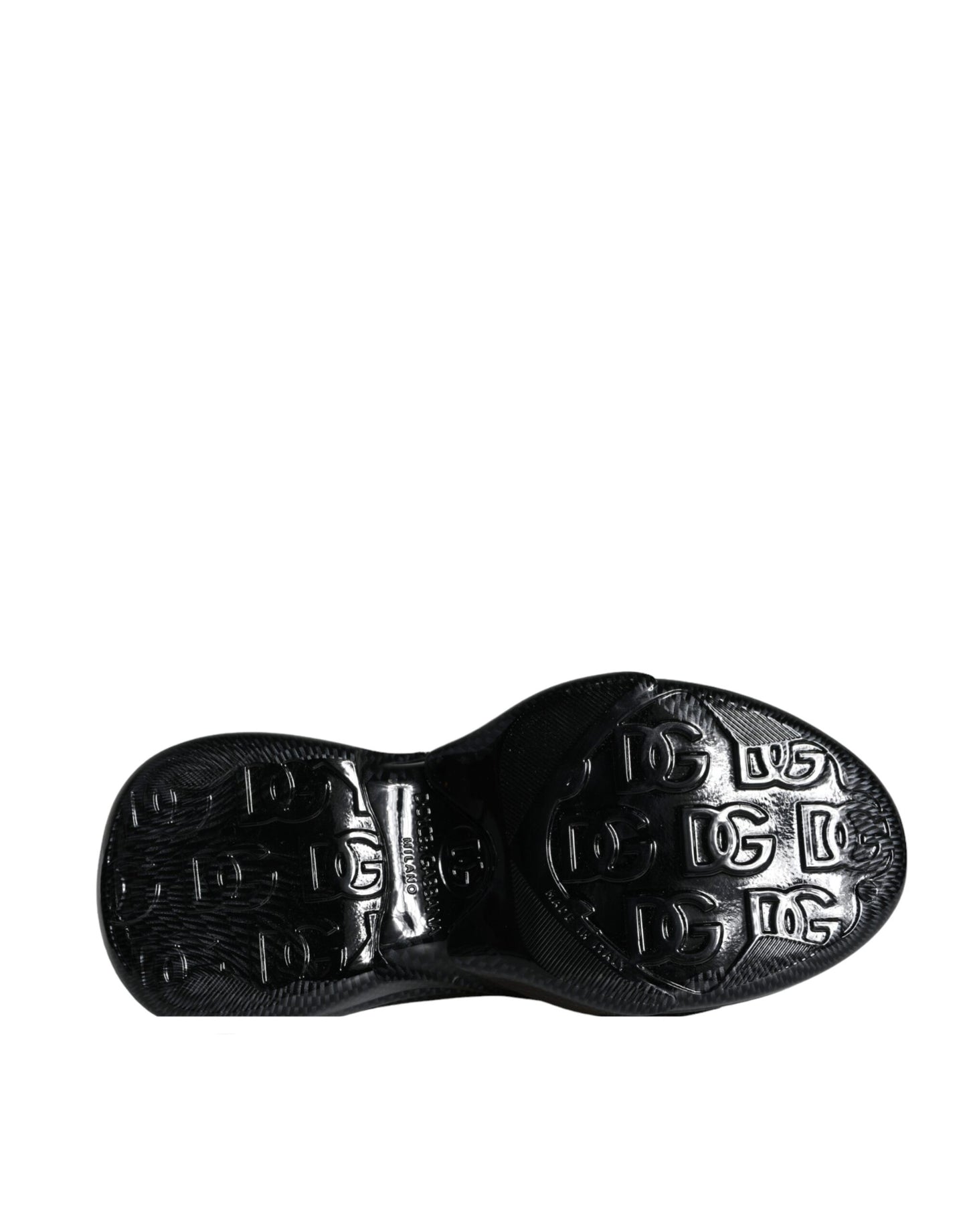 Dolce & Gabbana – Toy – Niedrige Sneakers aus schwarzem, foliertem Gummi für Herren