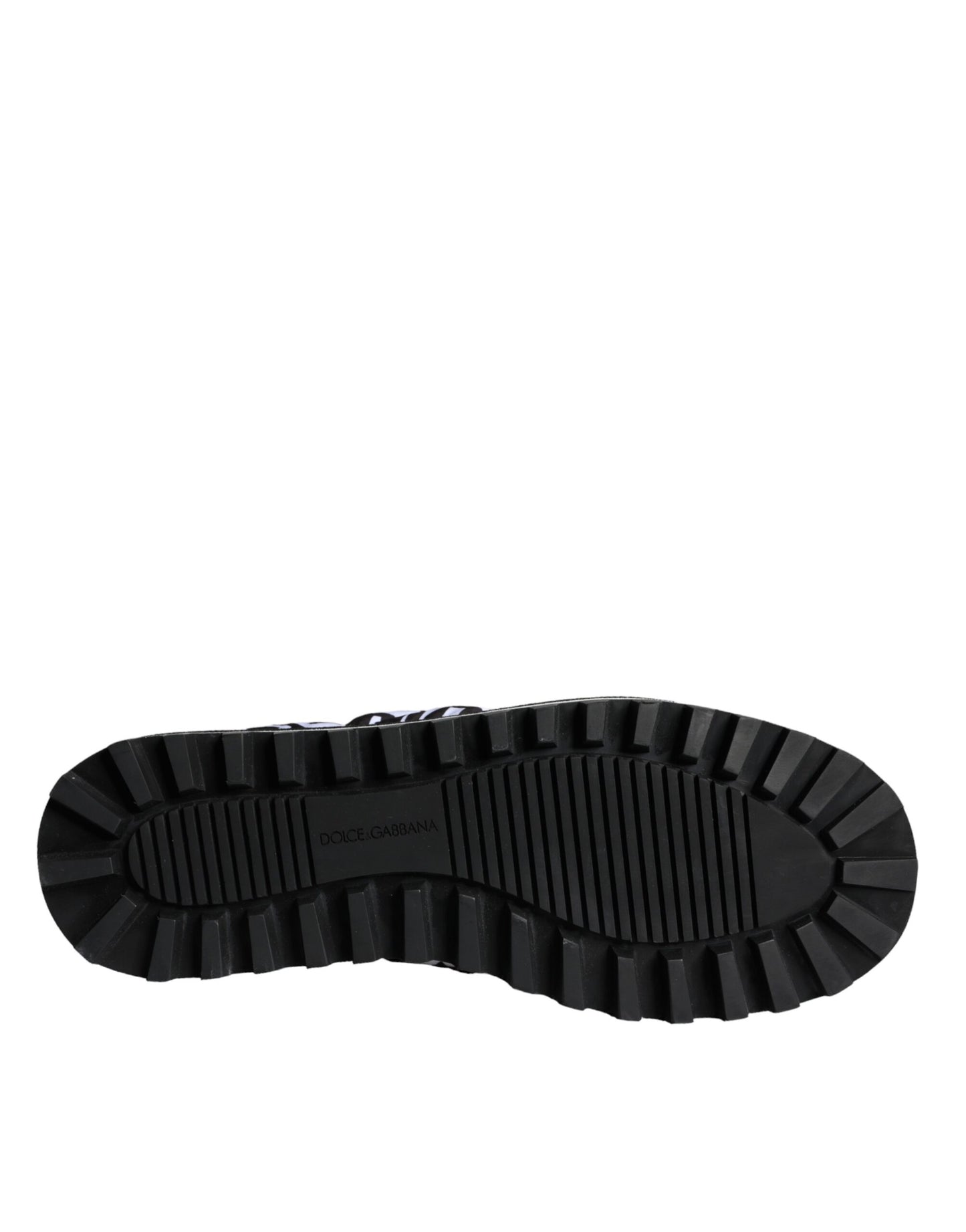 Dolce & Gabbana – Sandalen mit gestepptem Logo in Schwarz und Weiß