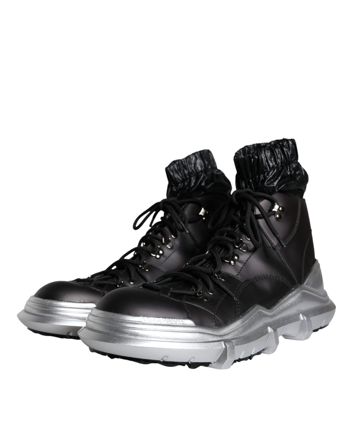 Dolce & Gabbana – Galileo – Hohe Sneakers aus schwarzem Nylon
