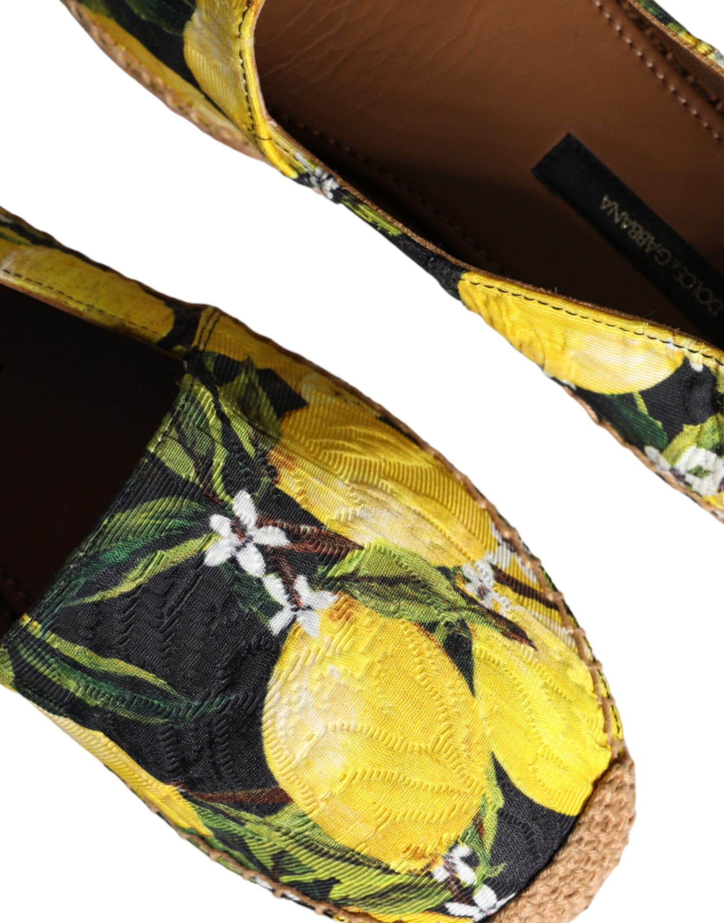 Dolce & Gabbana – Mehrfarbige Zitronen-Espadrilles zum Hineinschlüpfen
