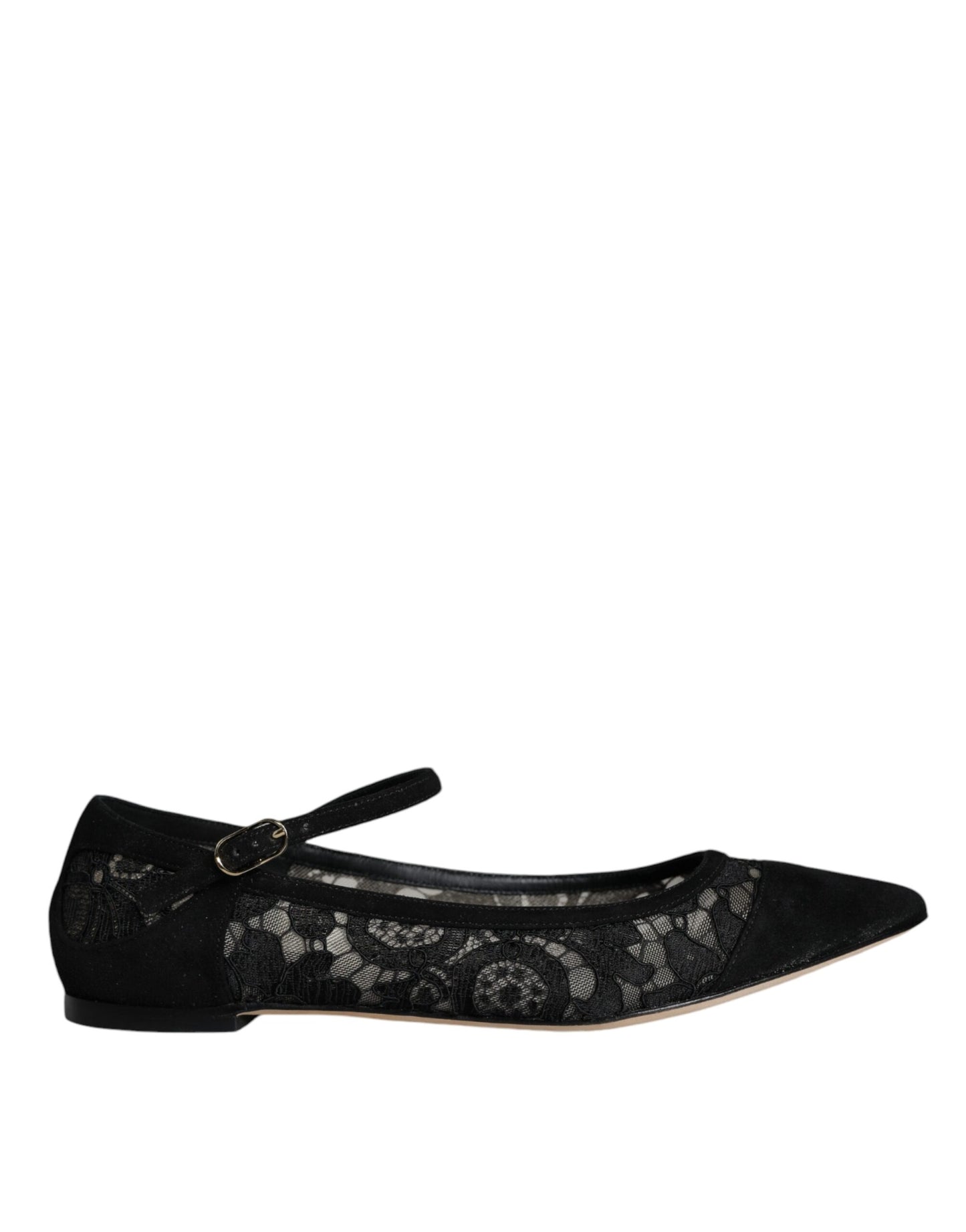 Dolce & Gabbana – Schwarze Taormina-Schuhe mit Spitze von Bellucci