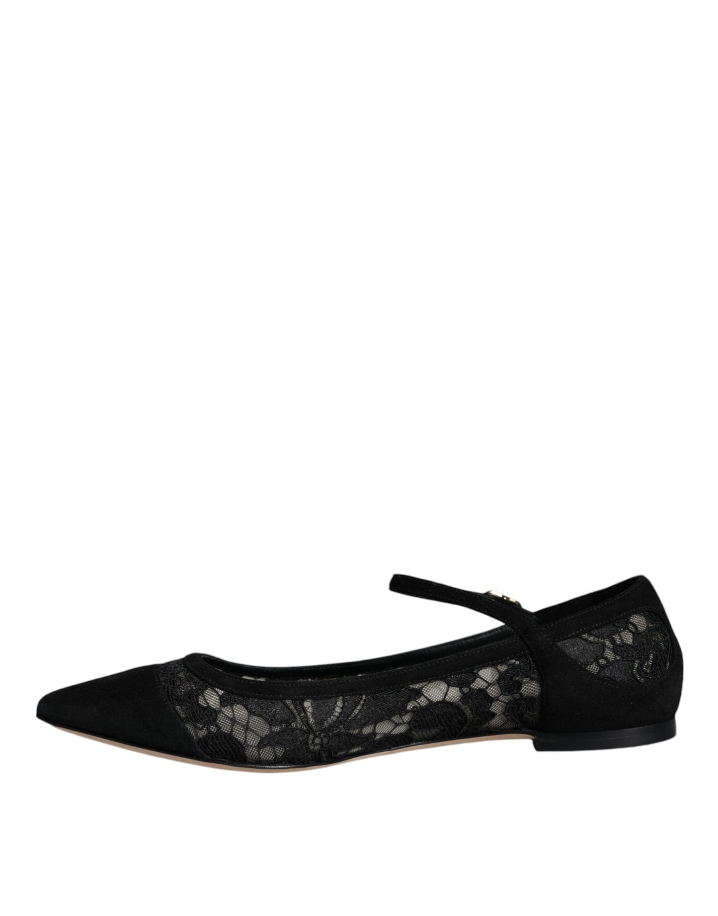 Dolce & Gabbana – Schwarze Taormina-Schuhe mit Spitze von Bellucci