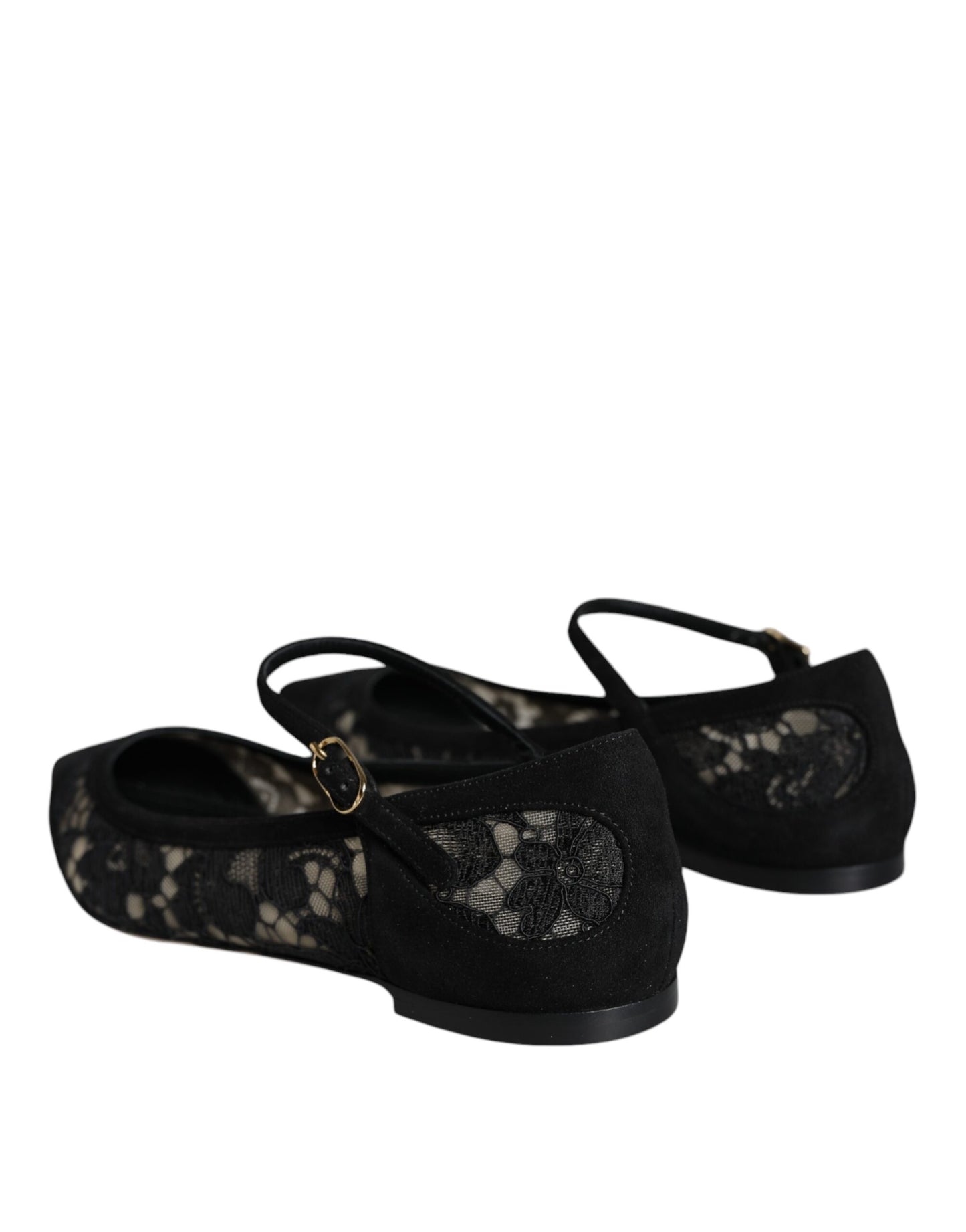 Dolce & Gabbana – Schwarze Taormina-Schuhe mit Spitze von Bellucci