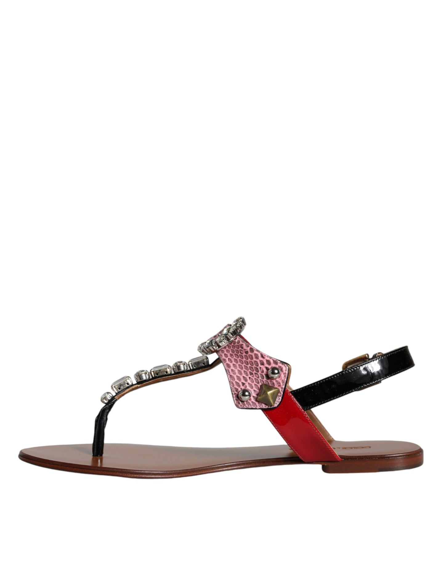 Dolce & Gabbana Multicolor Crystal Sandalen Flip Flops Schuhe
