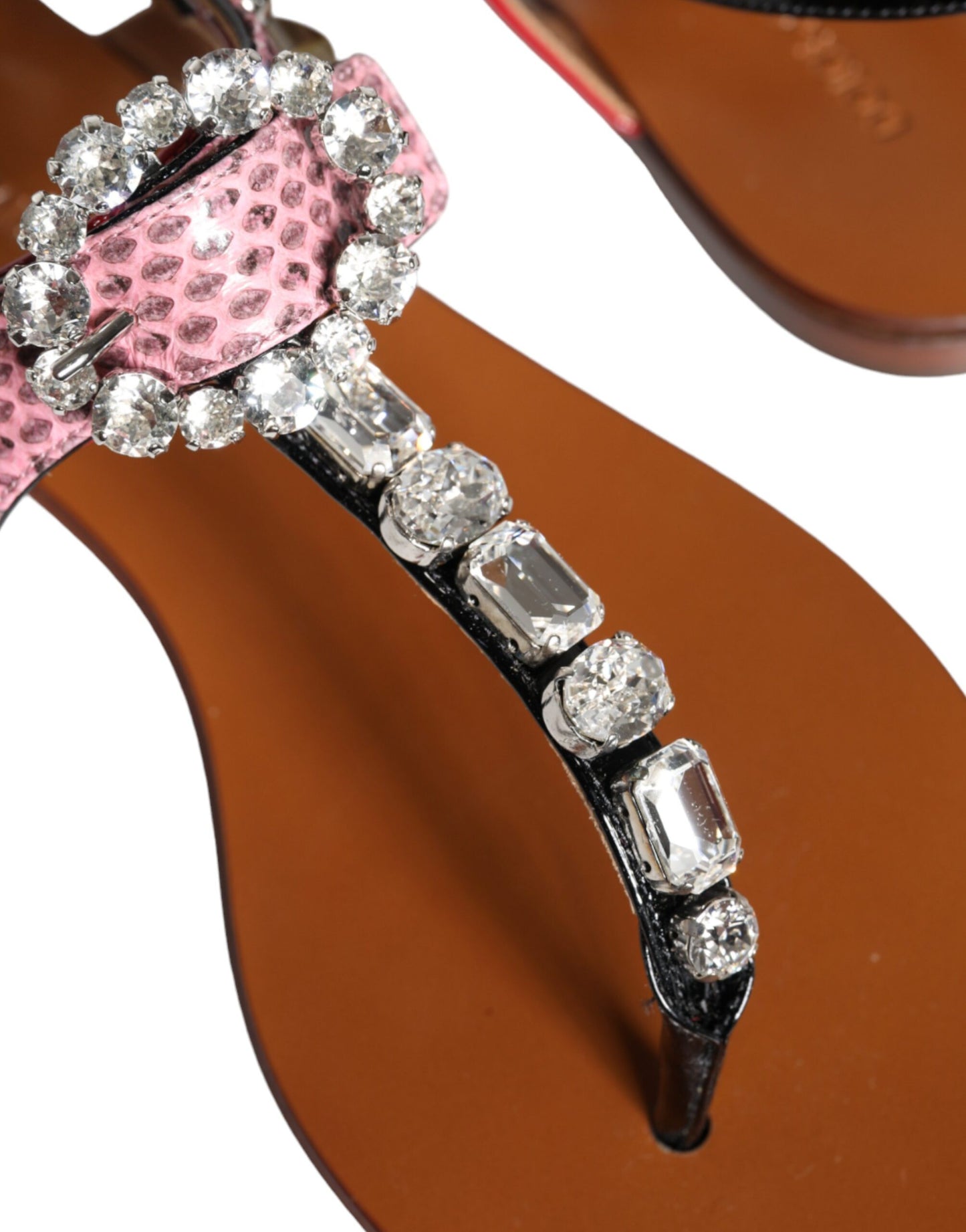 Dolce & Gabbana Multicolor Crystal Sandalen Flip Flops Schuhe