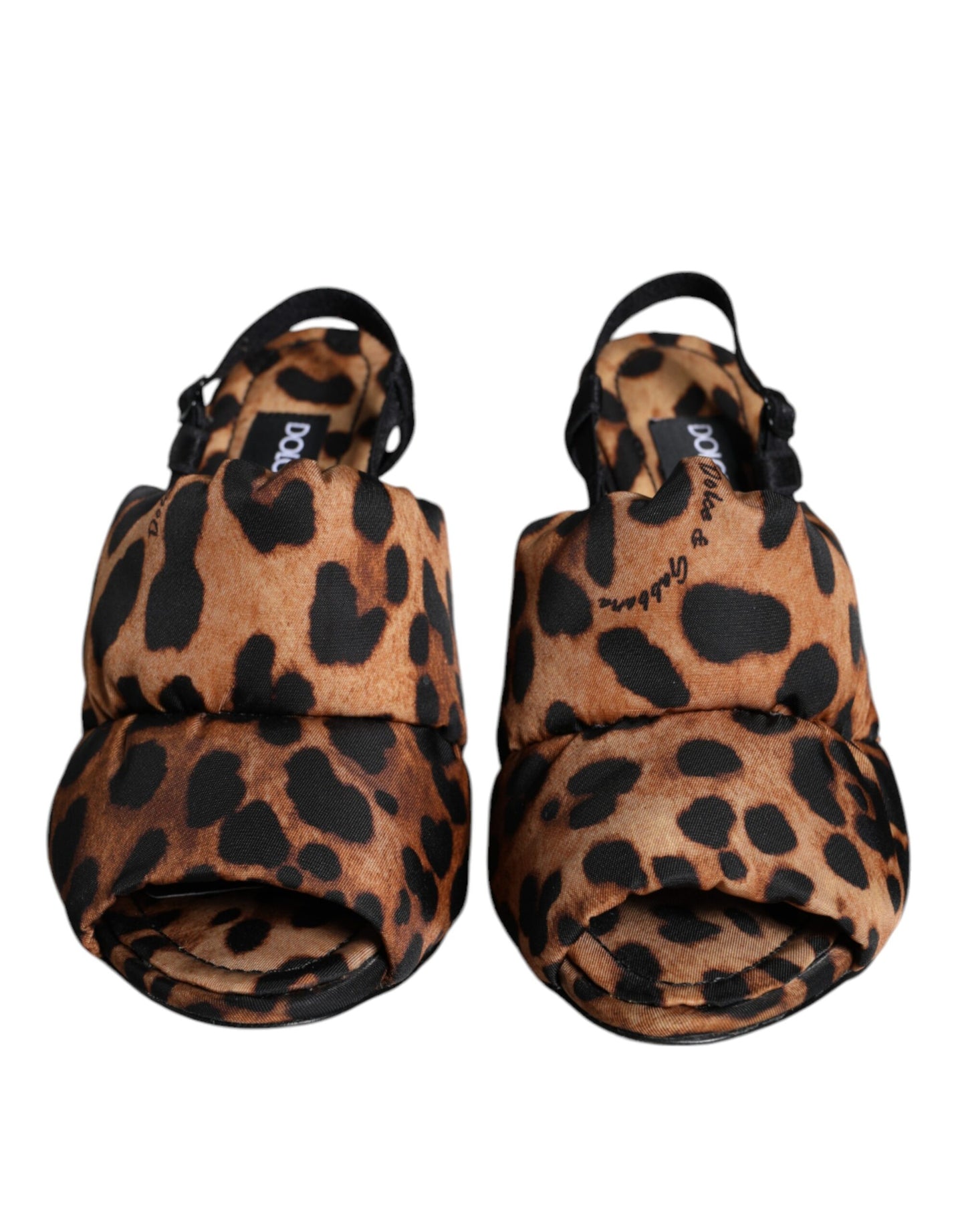 Dolce & Gabbana Braune Leoparden-Slingback-Sandalen Keira