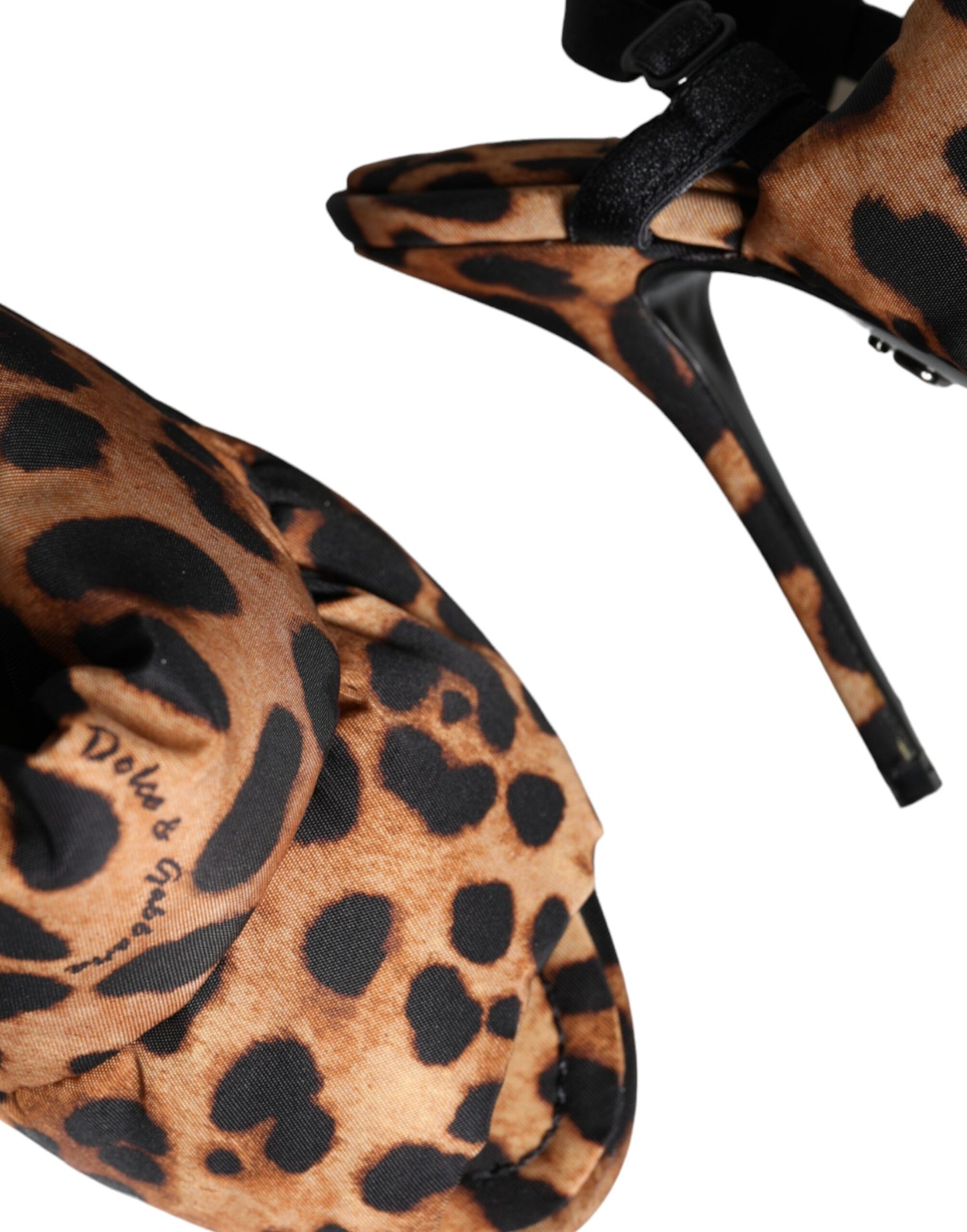 Dolce & Gabbana Braune Leoparden-Slingback-Sandalen Keira